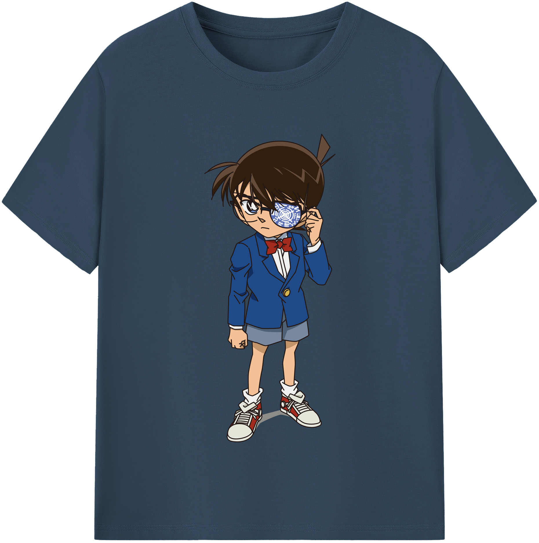 （画像用） 名探偵コナン 江戸川 コナン Detective Conan Conan Edogawa 綿100％半袖Tシャツ（フロントプリント）