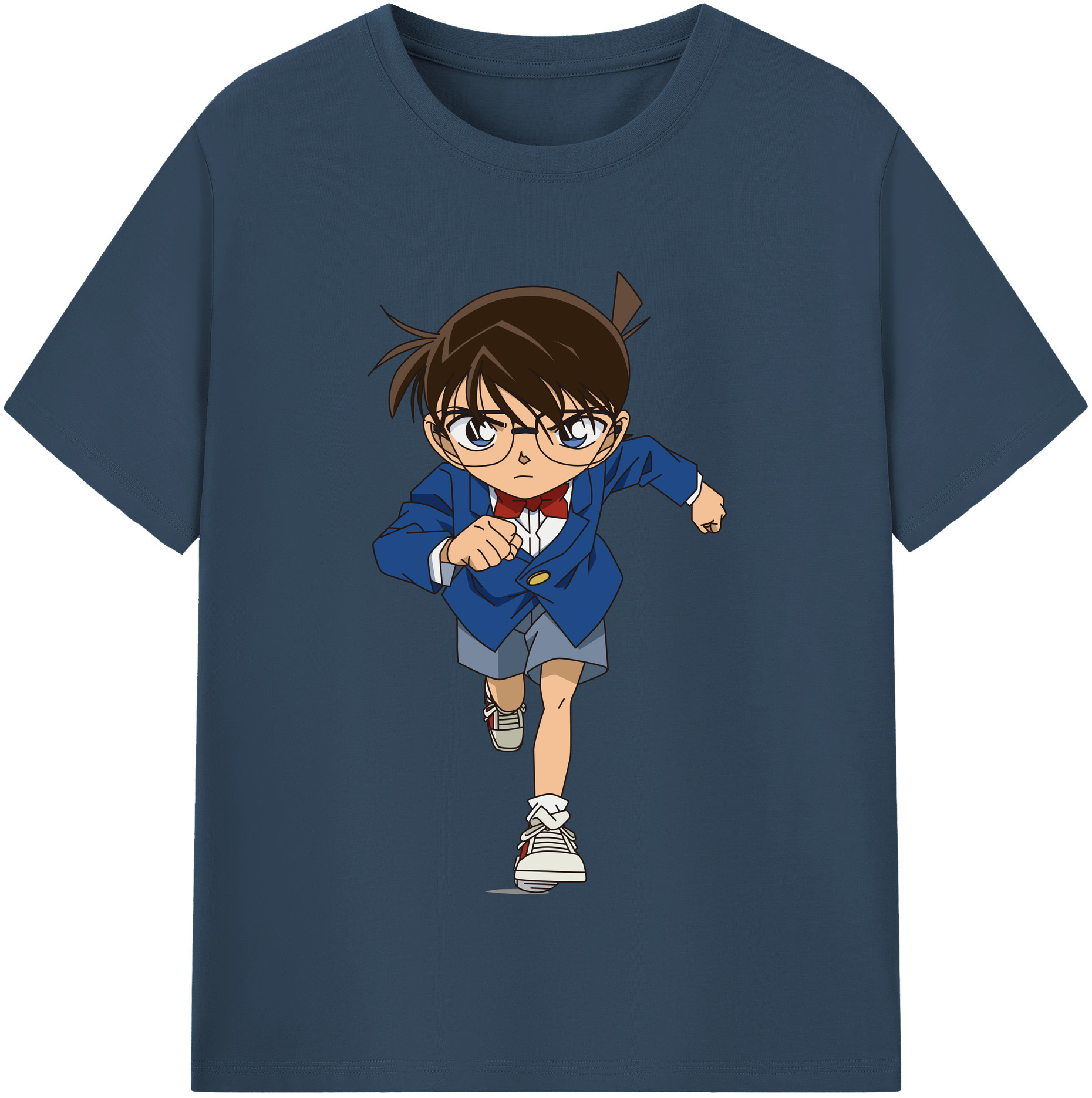 （画像用） 名探偵コナン 江戸川 コナン Detective Conan Conan Edogawa 綿100％半袖Tシャツ（フロントプリント）
