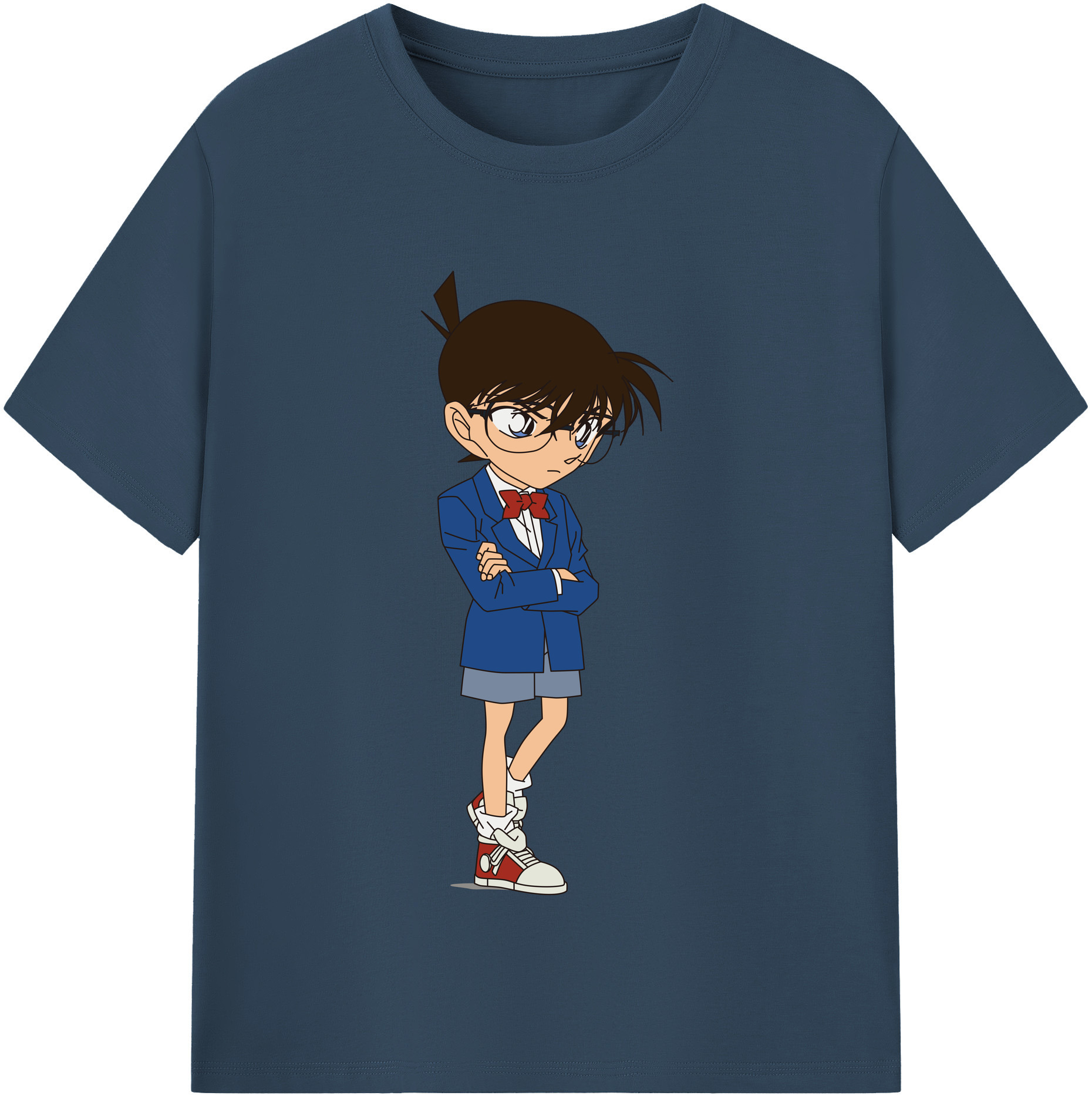 （画像用） 名探偵コナン 江戸川 コナン Detective Conan Conan Edogawa 綿100％半袖Tシャツ（フロントプリント）