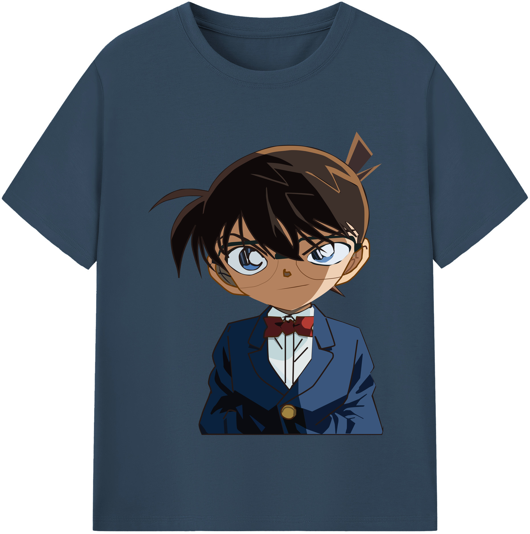 （画像用） 名探偵コナン 江戸川 コナン Detective Conan Conan Edogawa 綿100％半袖Tシャツ（フロントプリント）