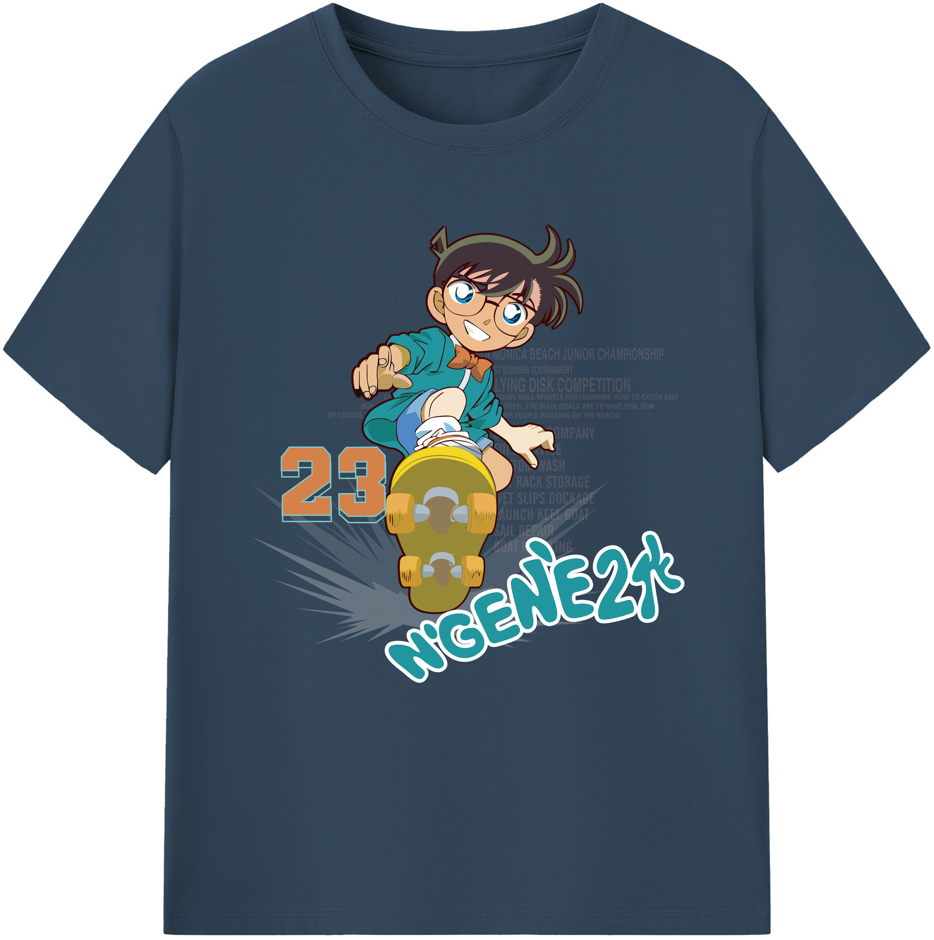 （画像用） 名探偵コナン 江戸川 コナン Detective Conan Conan Edogawa 綿100％半袖Tシャツ（フロントプリント）