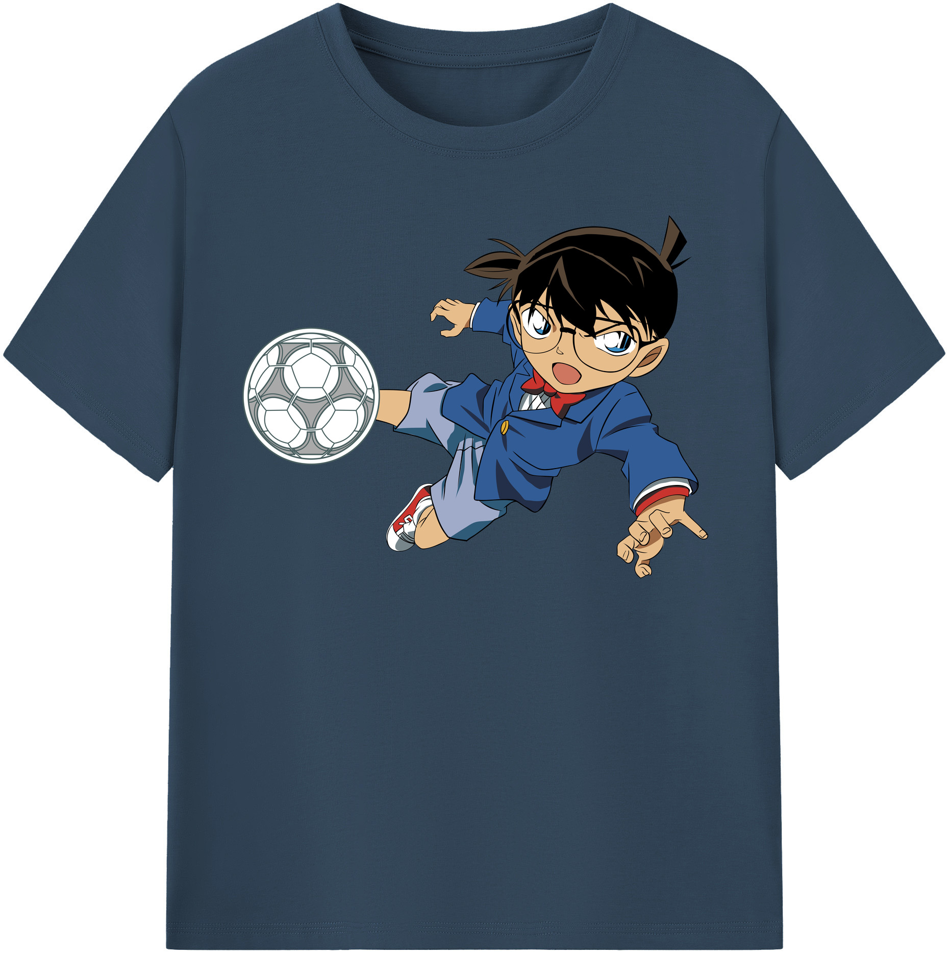 （画像用） 名探偵コナン 江戸川 コナン Detective Conan Conan Edogawa 綿100％半袖Tシャツ（フロントプリント）