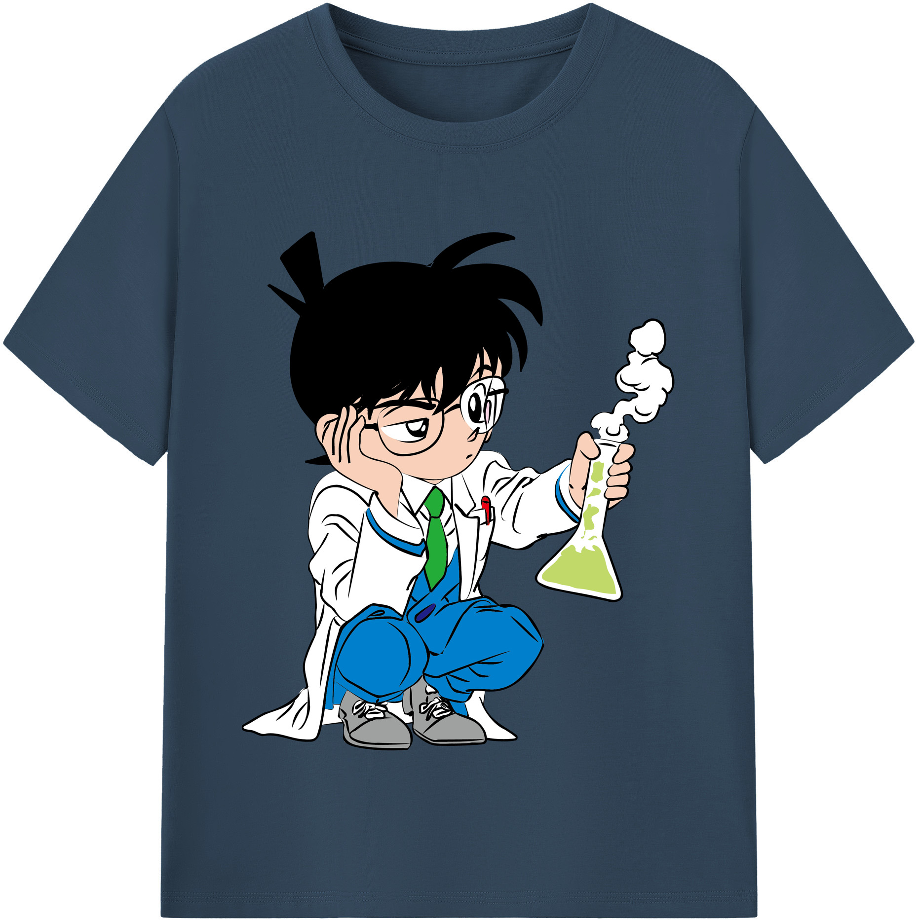 （画像用） 名探偵コナン 江戸川 コナン Detective Conan Conan Edogawa 綿100％半袖Tシャツ（フロントプリント）