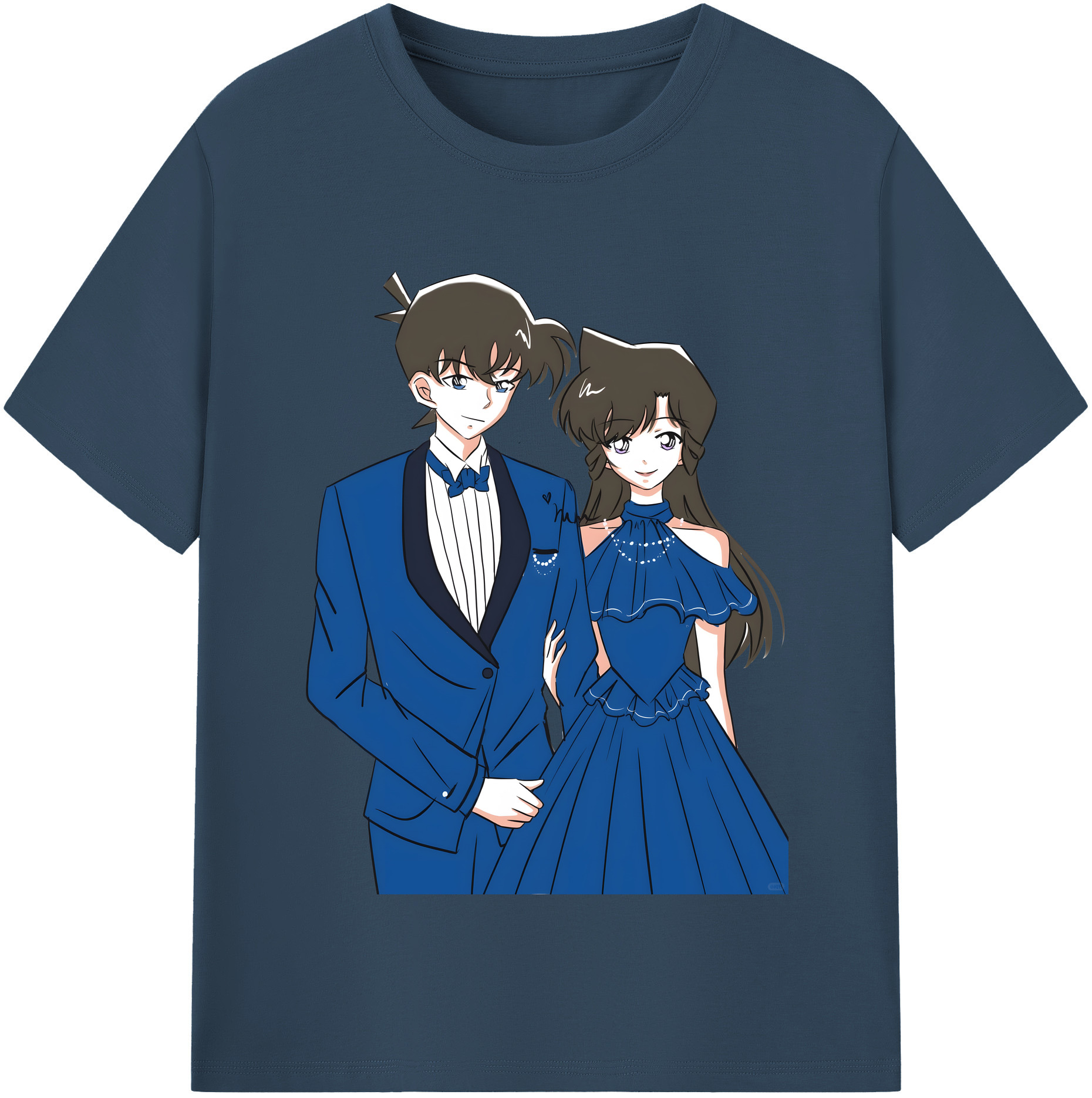（画像用） 名探偵コナン 江戸川 コナン Detective Conan Conan Edogawa 綿100％半袖Tシャツ（フロントプリント）