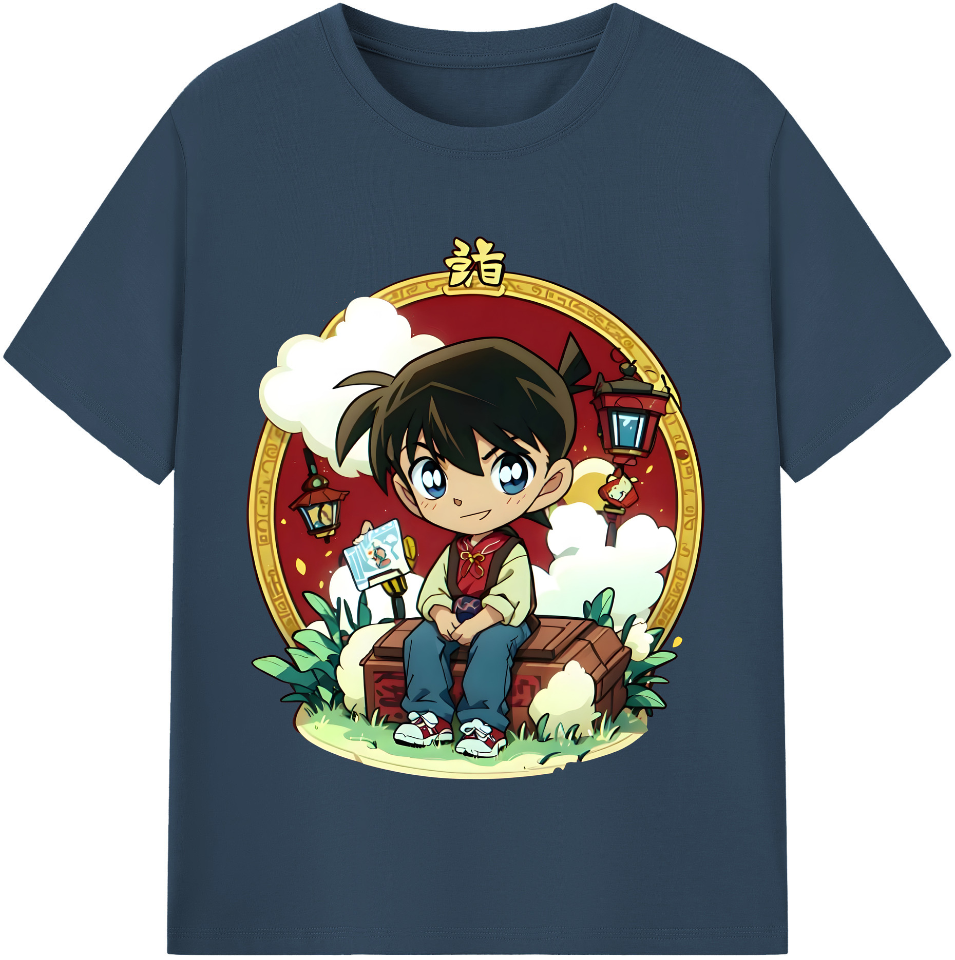 （画像用） 名探偵コナン 江戸川 コナン Detective Conan Conan Edogawa 綿100％半袖Tシャツ（フロントプリント）