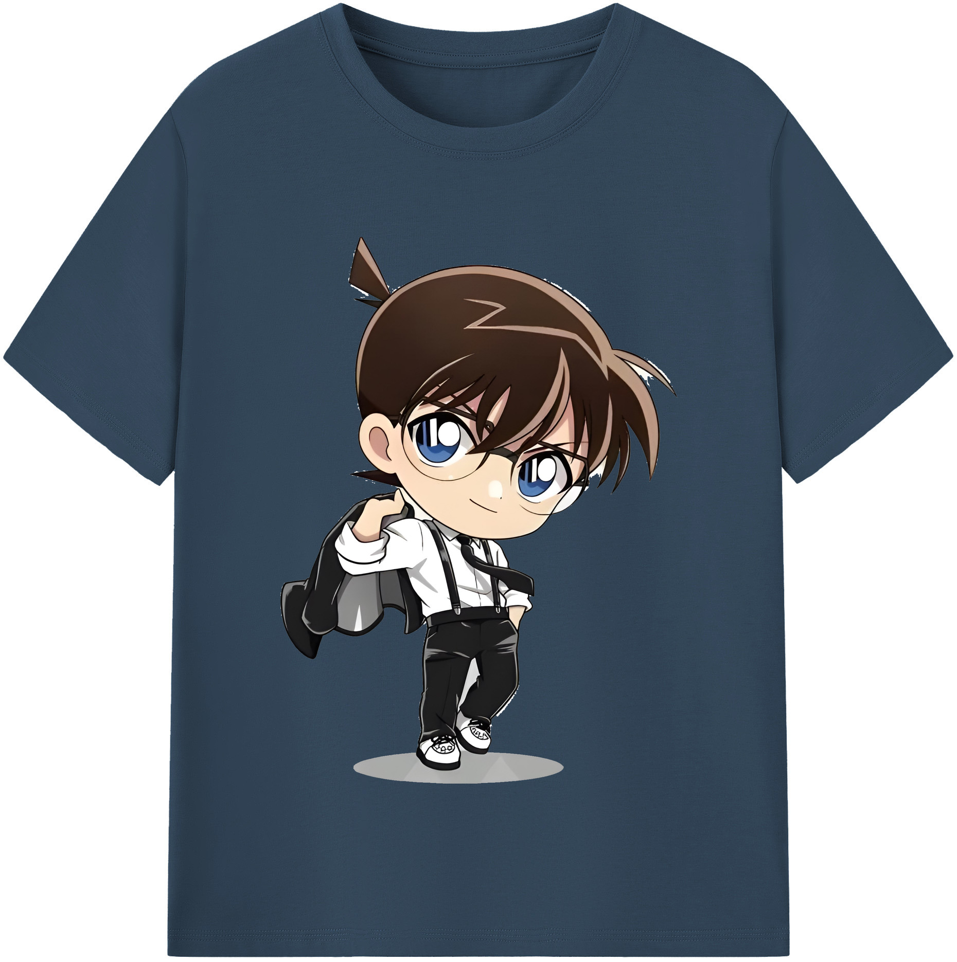 （画像用） 名探偵コナン 江戸川 コナン Detective Conan Conan Edogawa 綿100％半袖Tシャツ（フロントプリント）