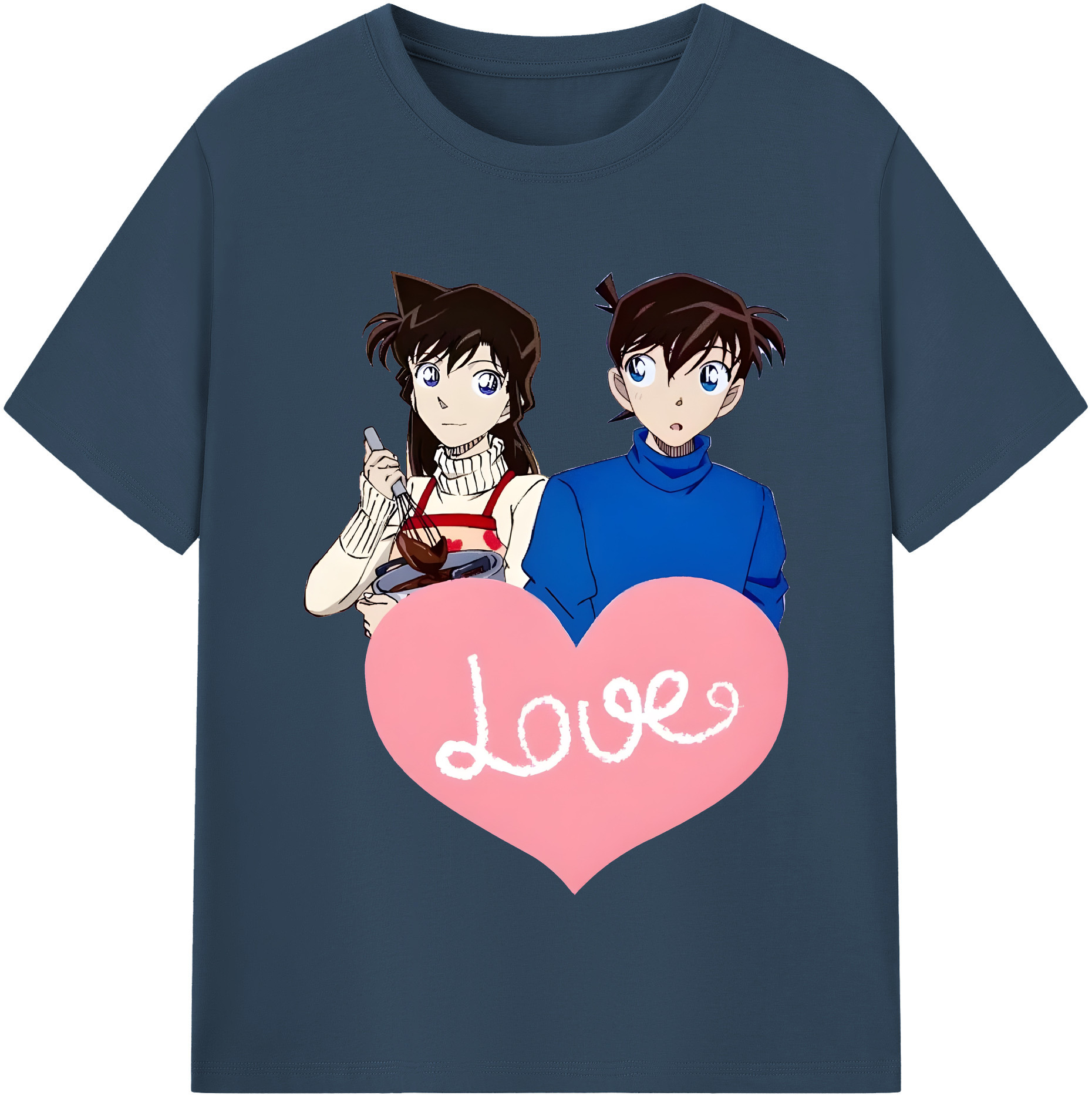 （画像用） 名探偵コナン 毛利 蘭 もうり らん、モーリ ラン Detective Conan Rachel Moore 綿100％半袖Tシャツ（フロントプリント）
