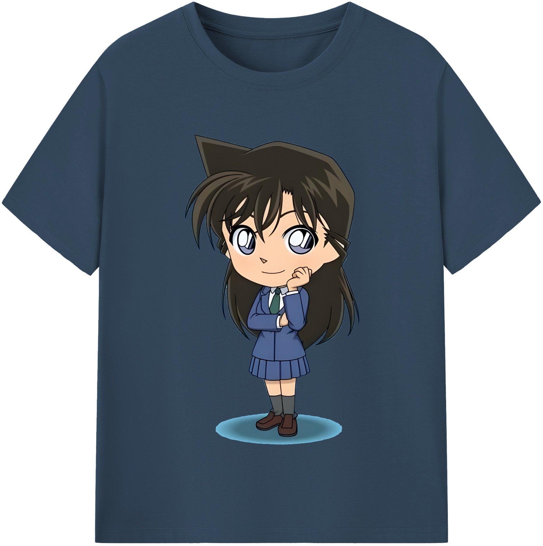 （画像用） 名探偵コナン 毛利 蘭 もうり らん、モーリ ラン Detective Conan Rachel Moore 綿100％半袖Tシャツ（フロントプリント）