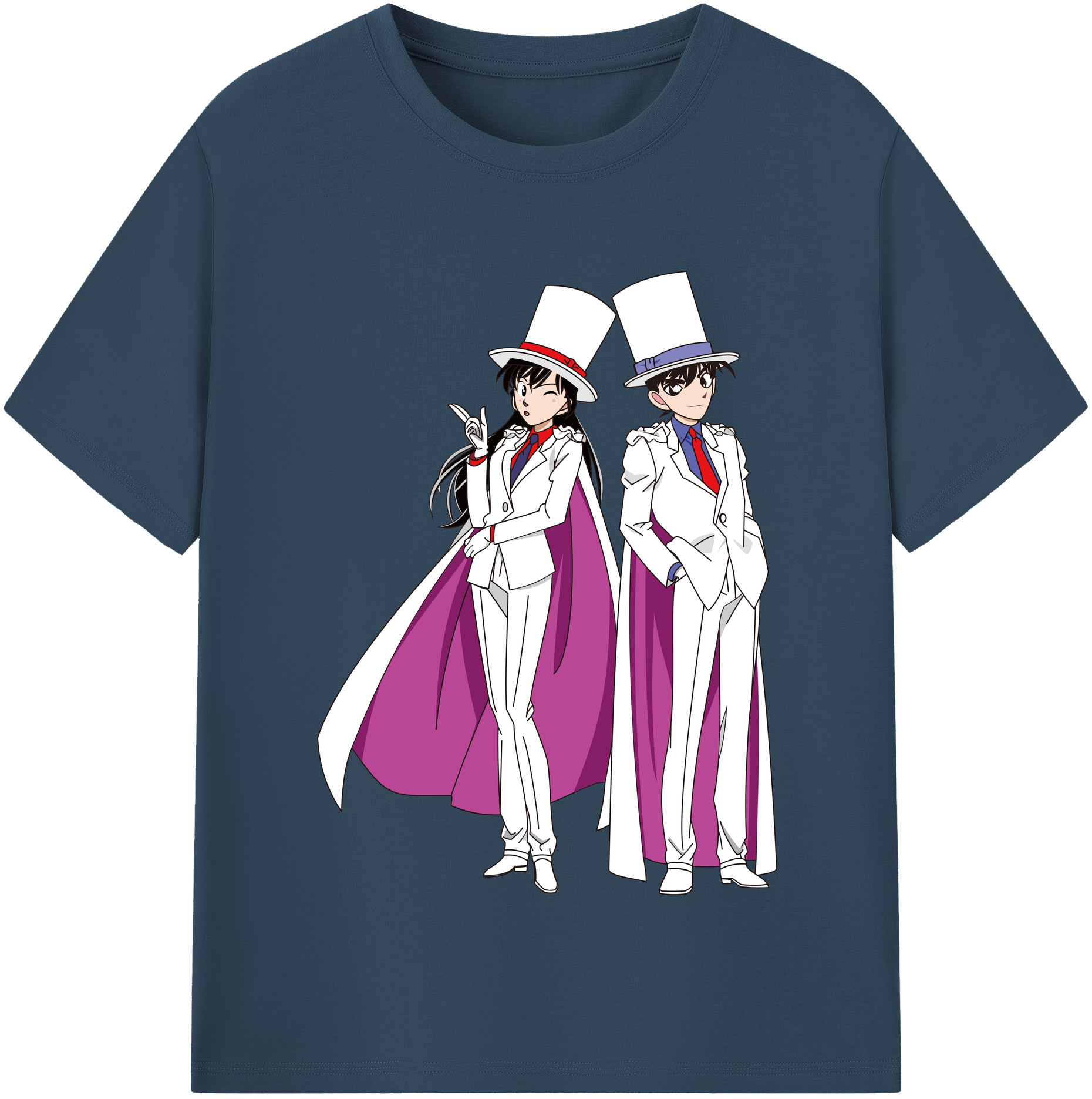 （画像用） 名探偵コナン くろば かいと Detective Conan Kuroba Kaito 綿100％半袖Tシャツ（フロントプリント）