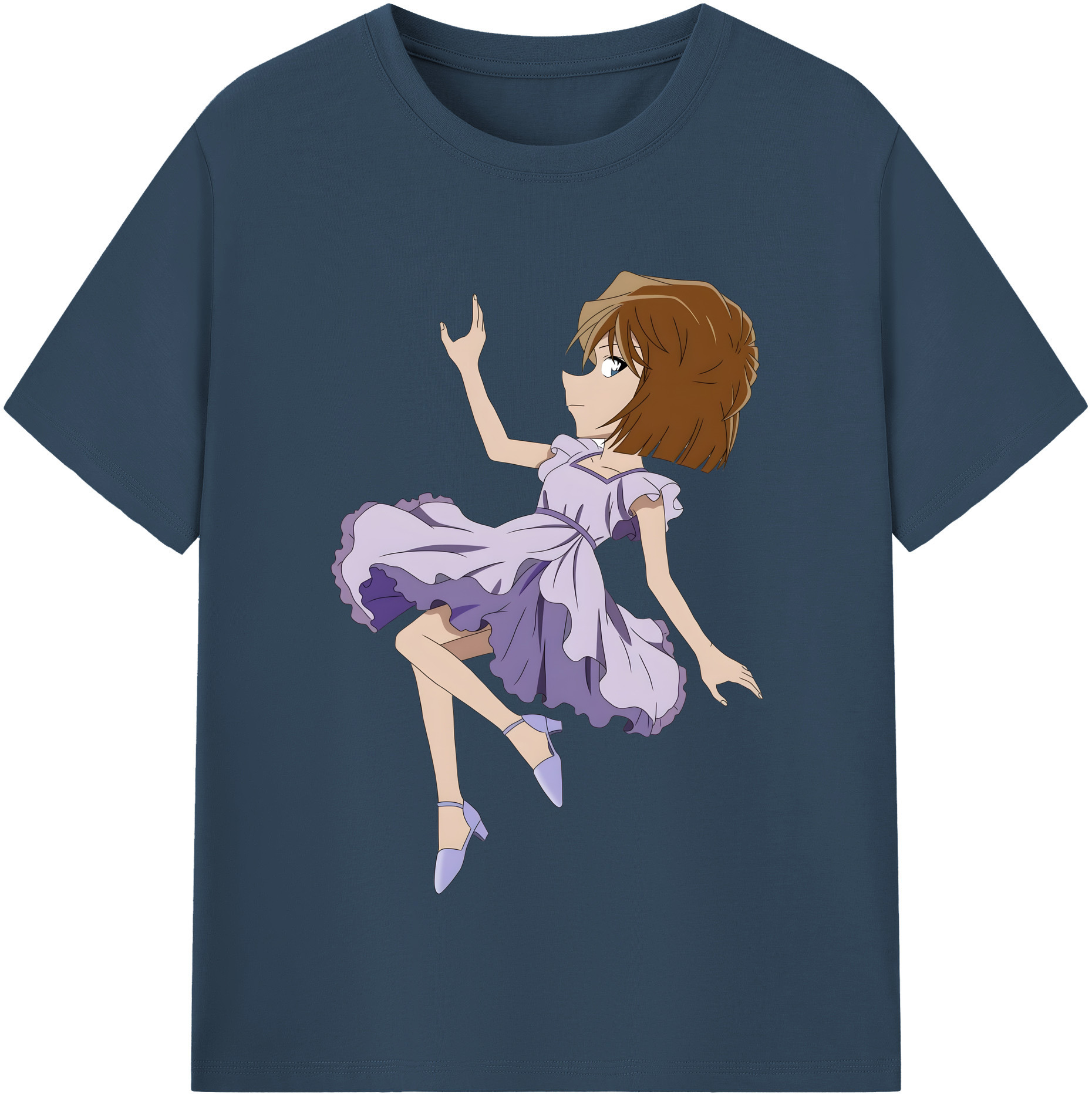 （画像用） 名探偵コナン 灰原 哀 はいばら あい Detective Conan Anita Hailey、Vi Graythorn Haibara Ai 綿100％半袖Tシャツ（フロントプリント）