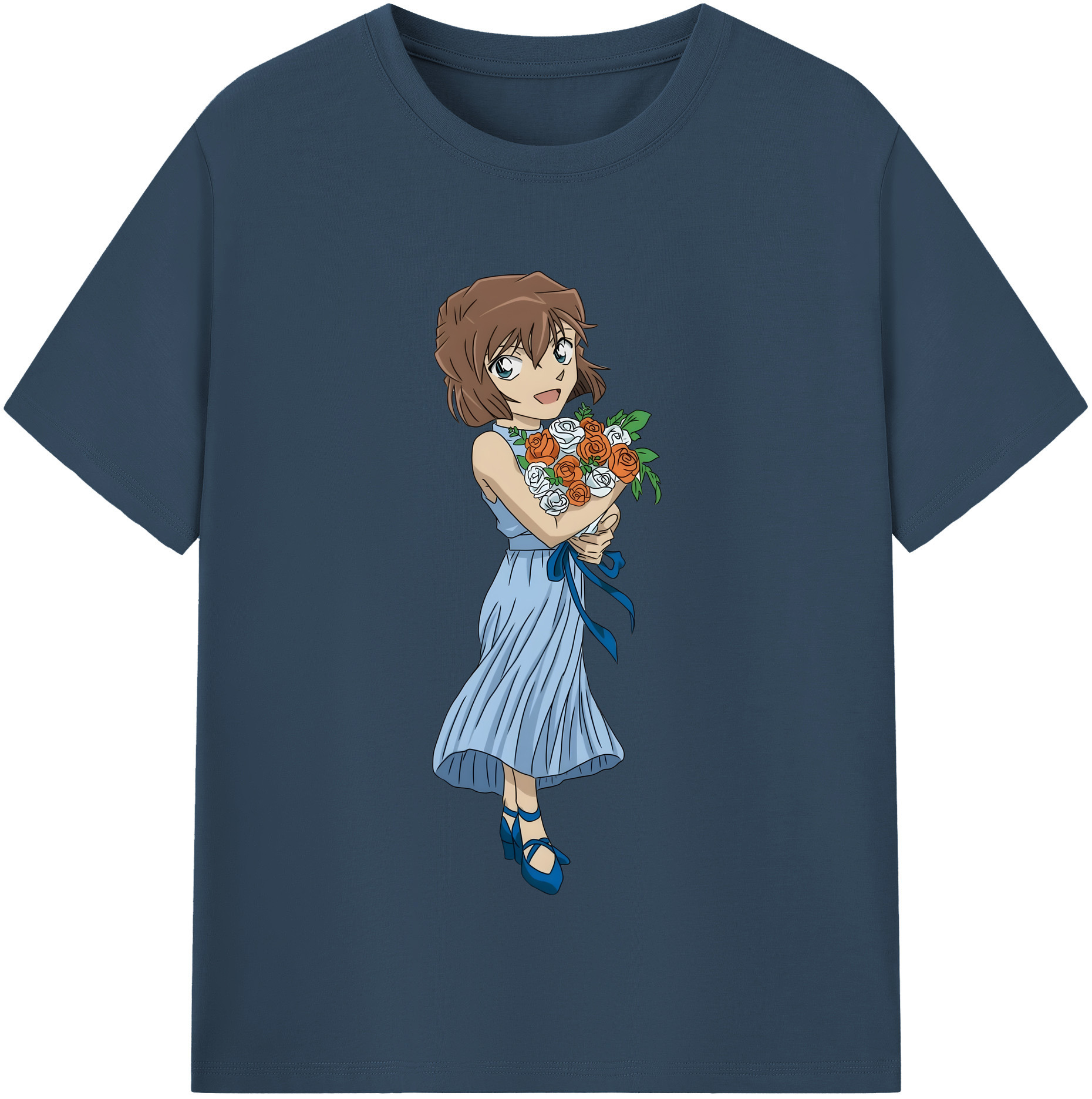 （画像用） 名探偵コナン 灰原 哀 はいばら あい Detective Conan Anita Hailey、Vi Graythorn Haibara Ai 綿100％半袖Tシャツ（フロントプリント）