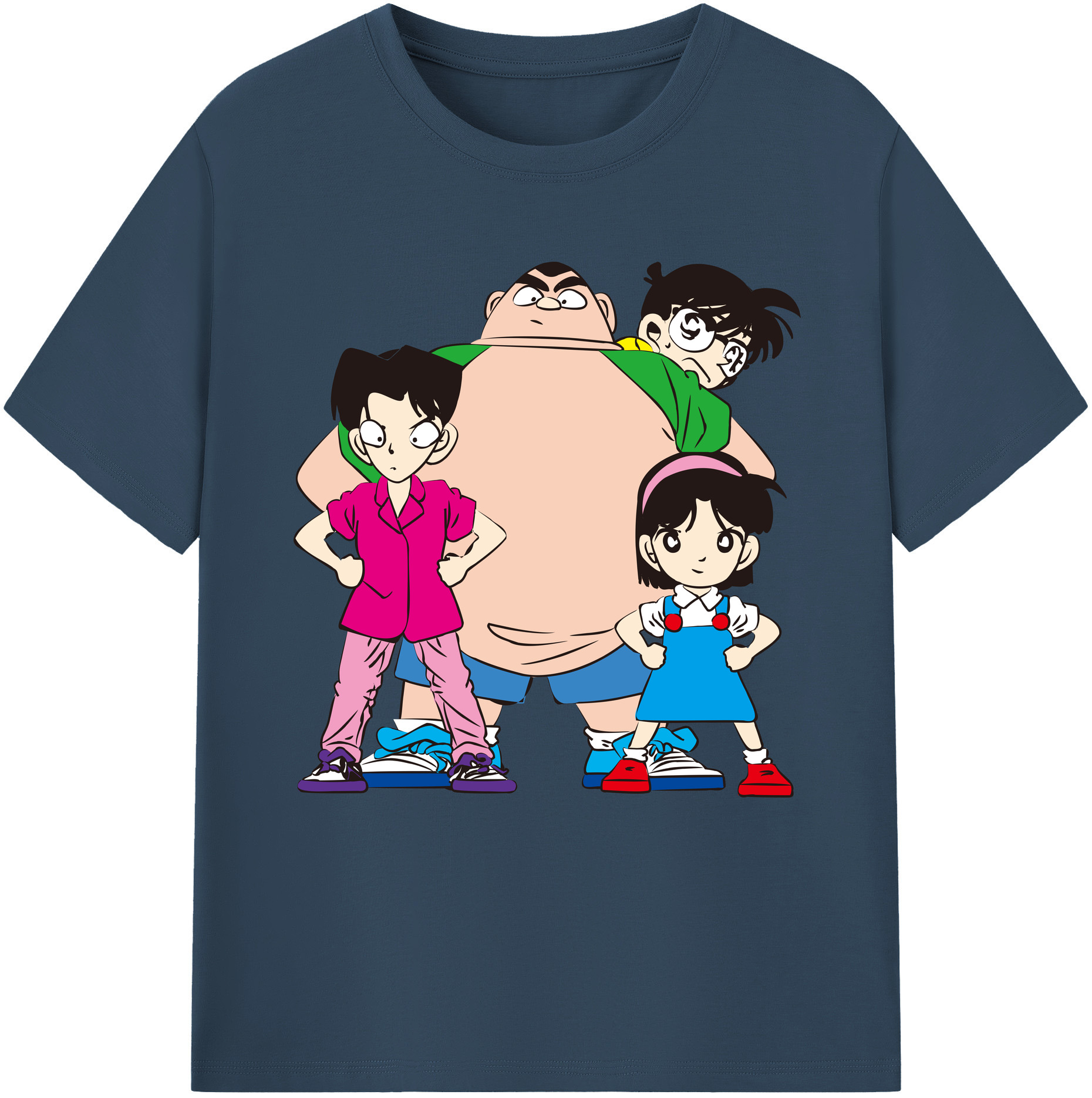 （画像用） 名探偵コナン Detective Conan 綿100％半袖Tシャツ（フロントプリント）
