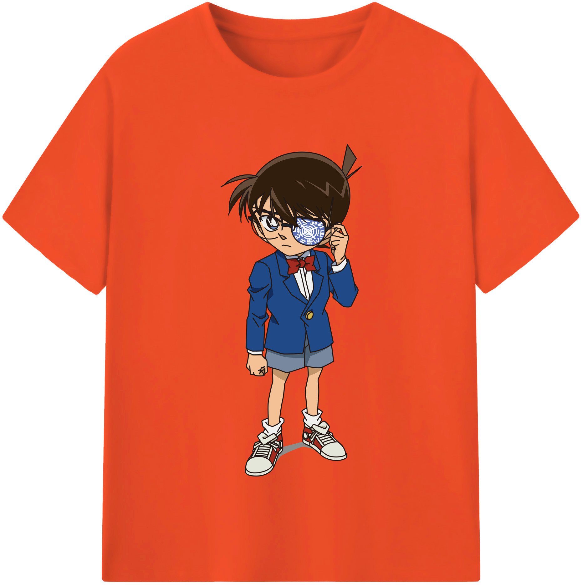 （画像用） 名探偵コナン 江戸川 コナン Detective Conan Conan Edogawa 綿100％半袖Tシャツ（フロントプリント）
