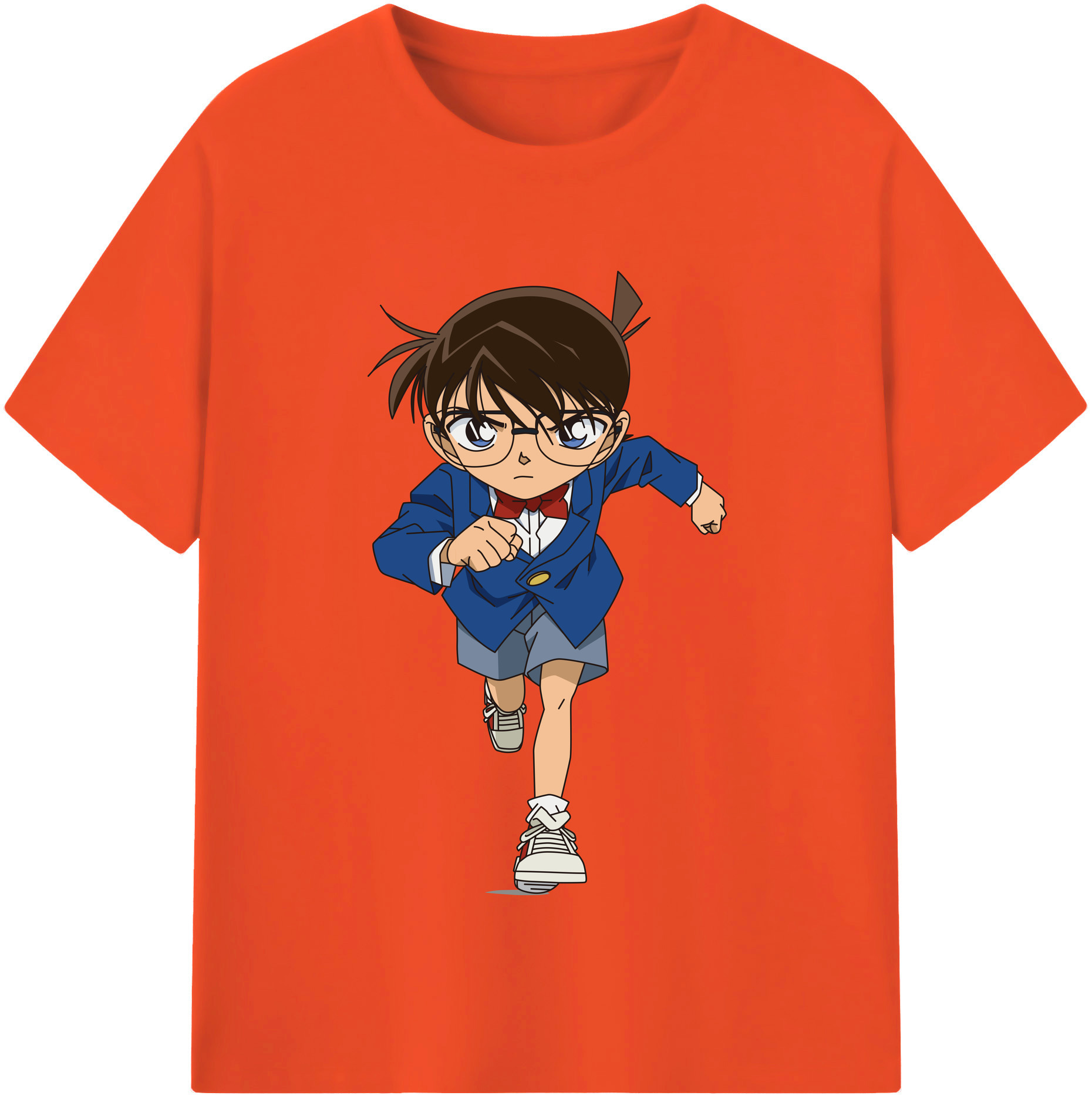 （画像用） 名探偵コナン 江戸川 コナン Detective Conan Conan Edogawa 綿100％半袖Tシャツ（フロントプリント）