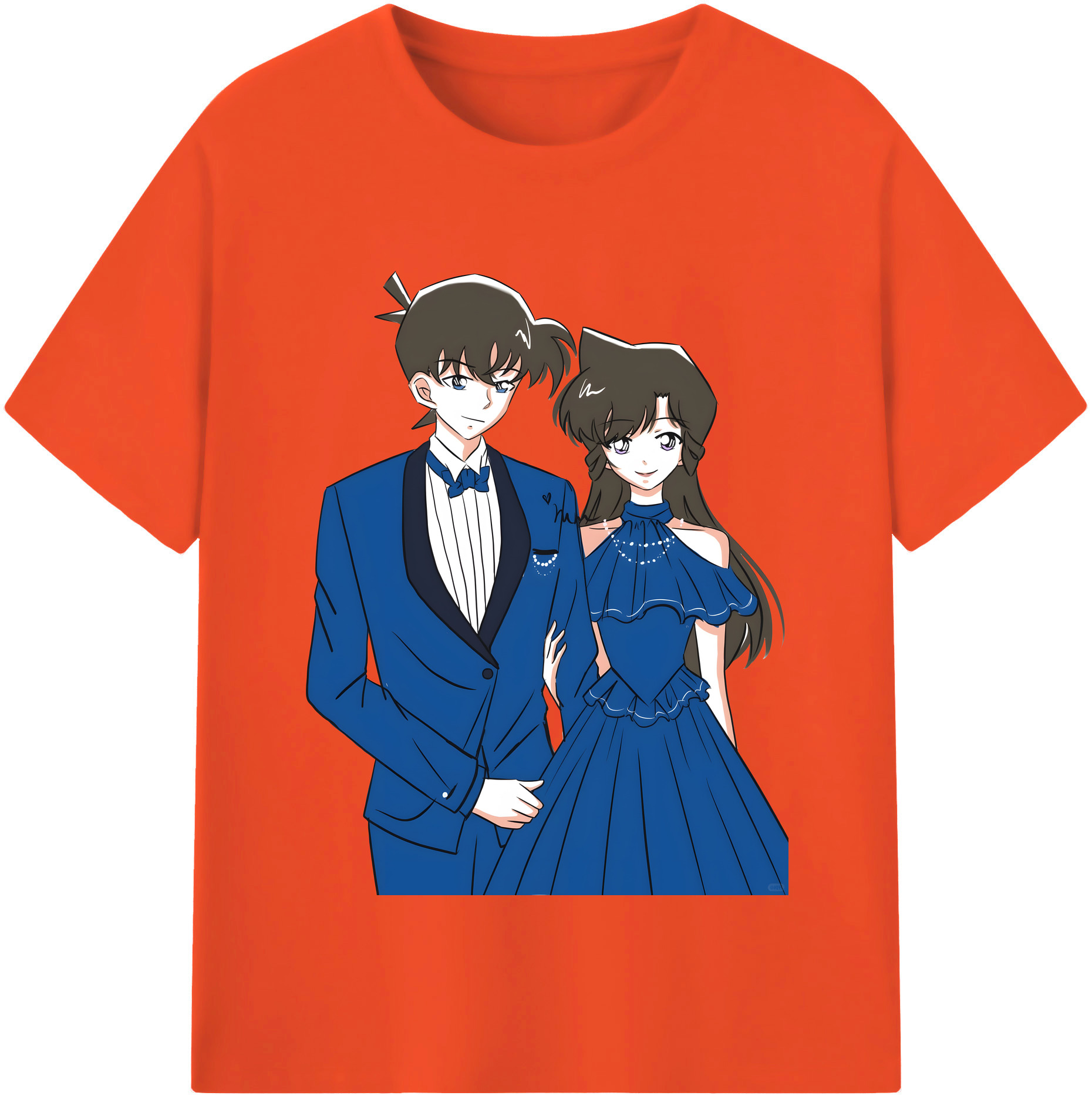 （画像用） 名探偵コナン 江戸川 コナン Detective Conan Conan Edogawa 綿100％半袖Tシャツ（フロントプリント）