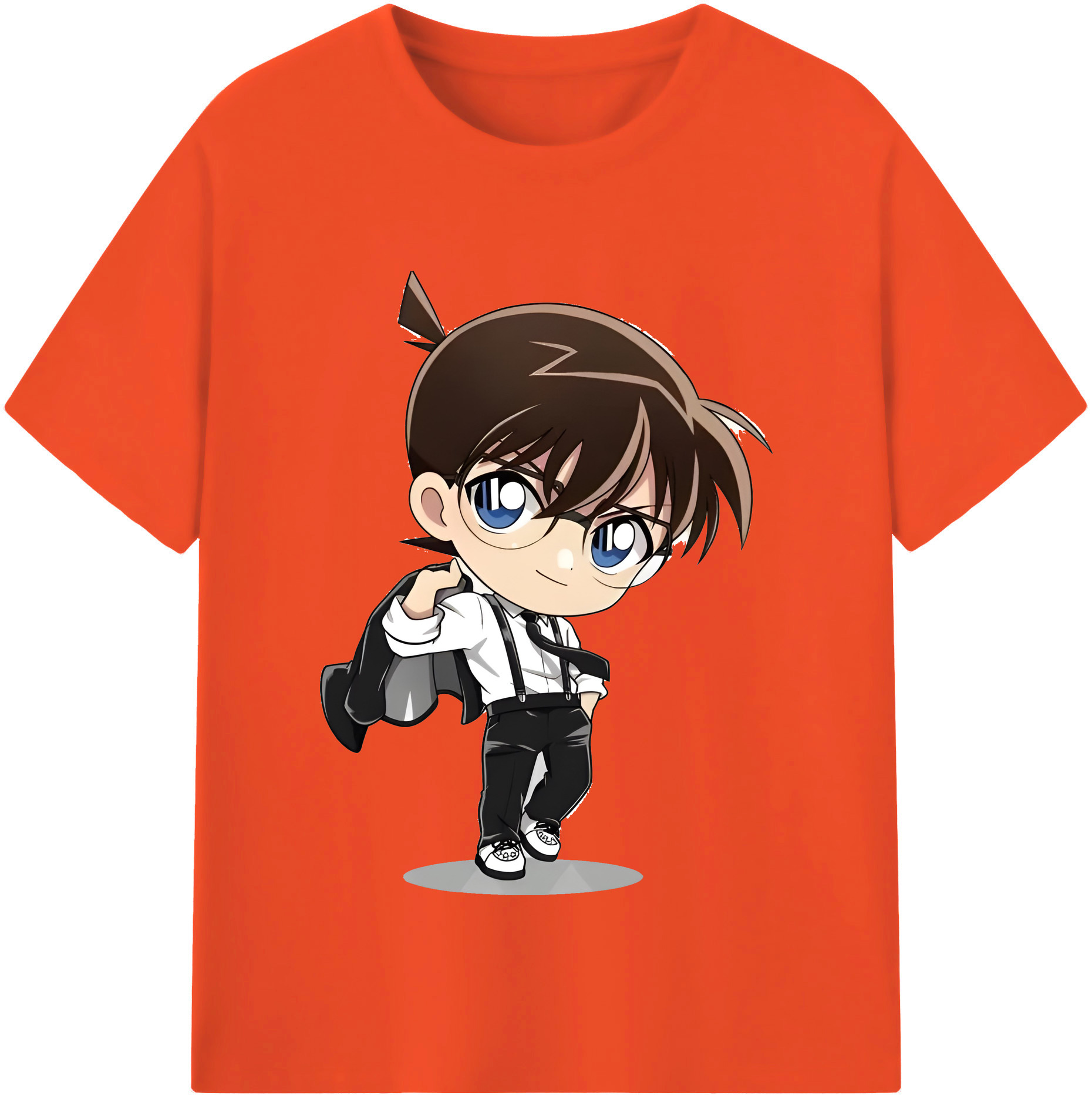 （画像用） 名探偵コナン 江戸川 コナン Detective Conan Conan Edogawa 綿100％半袖Tシャツ（フロントプリント）