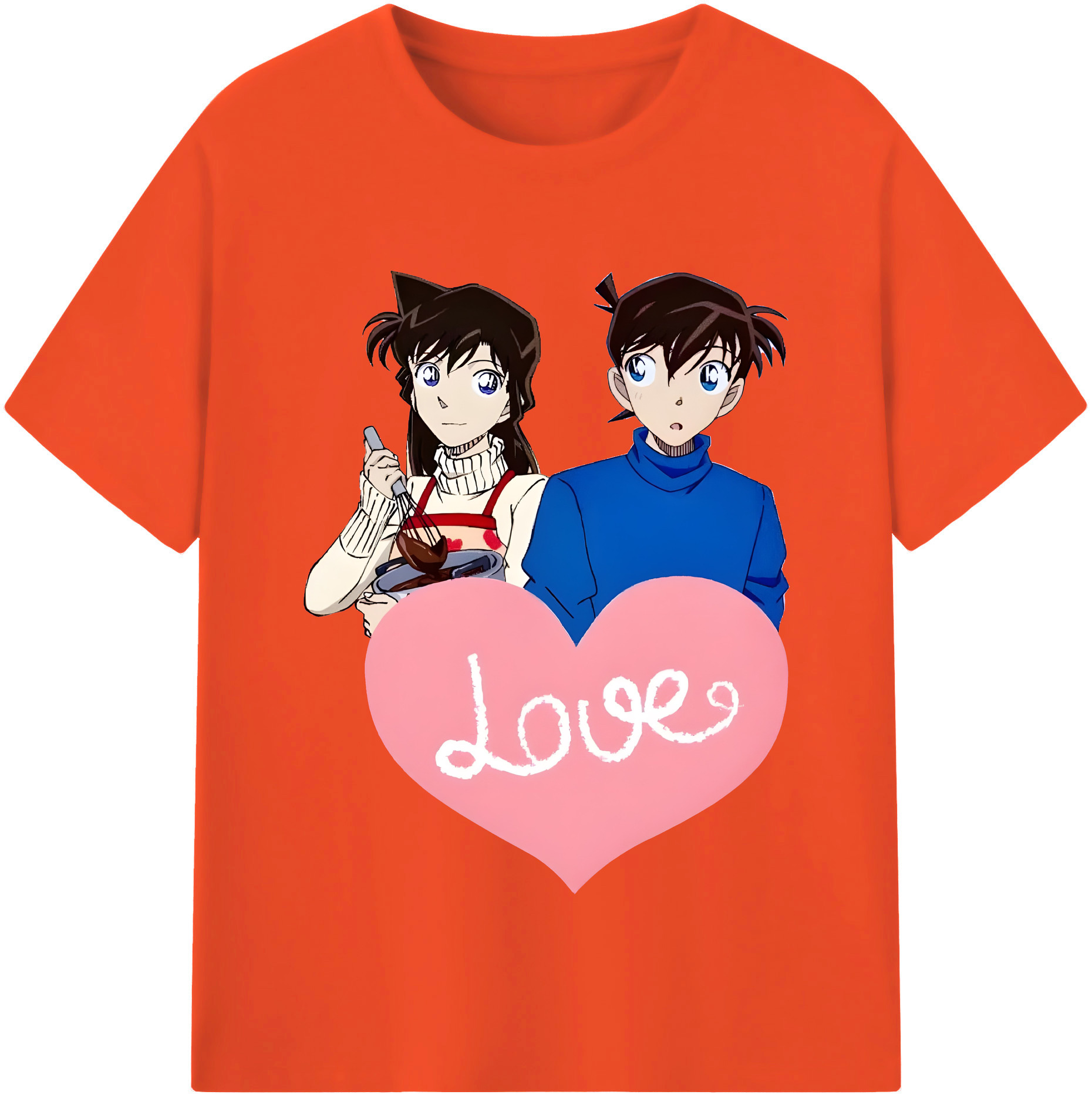 （画像用） 名探偵コナン 毛利 蘭 もうり らん、モーリ ラン Detective Conan Rachel Moore 綿100％半袖Tシャツ（フロントプリント）