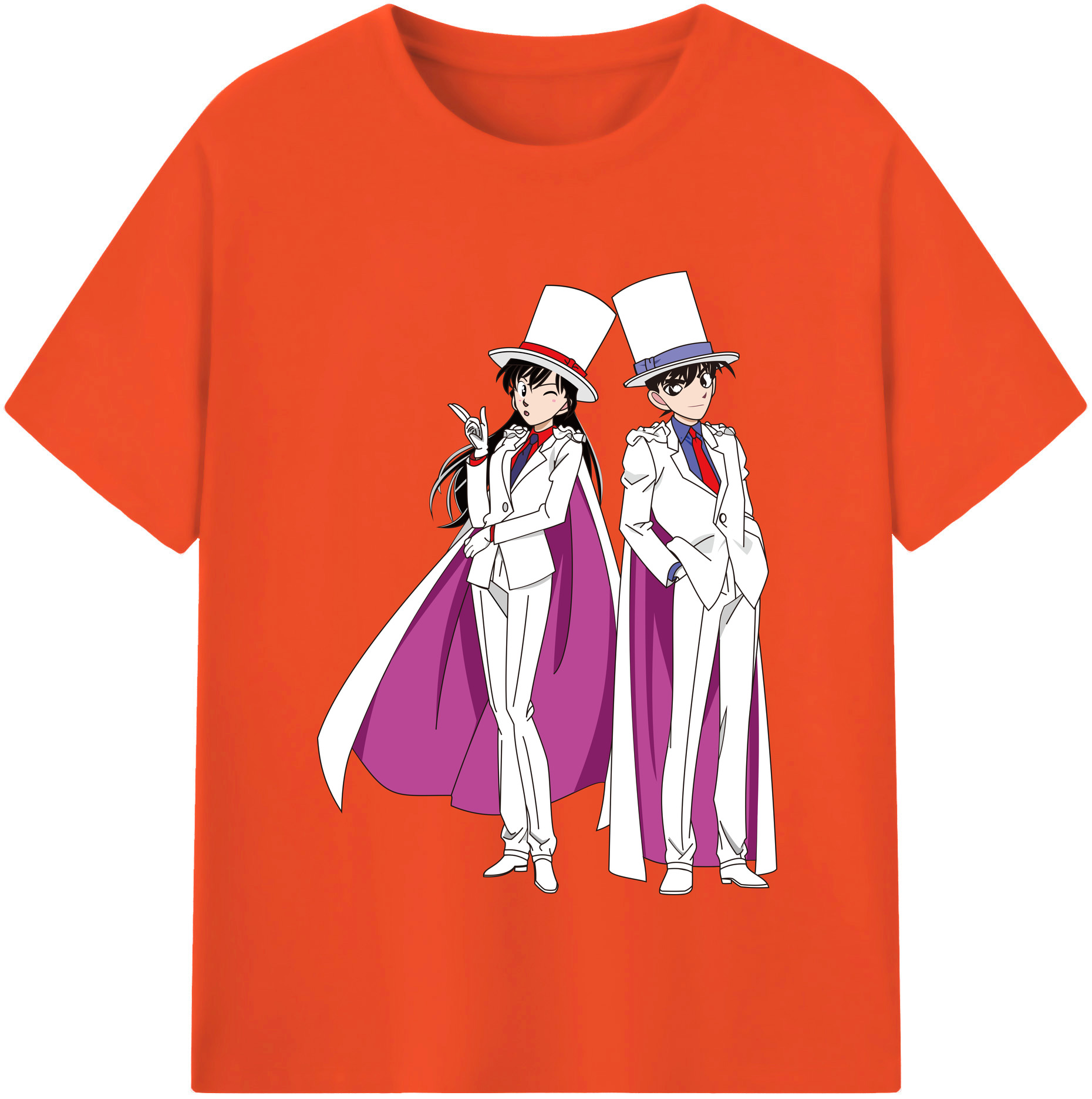 （画像用） 名探偵コナン くろば かいと Detective Conan Kuroba Kaito 綿100％半袖Tシャツ（フロントプリント）