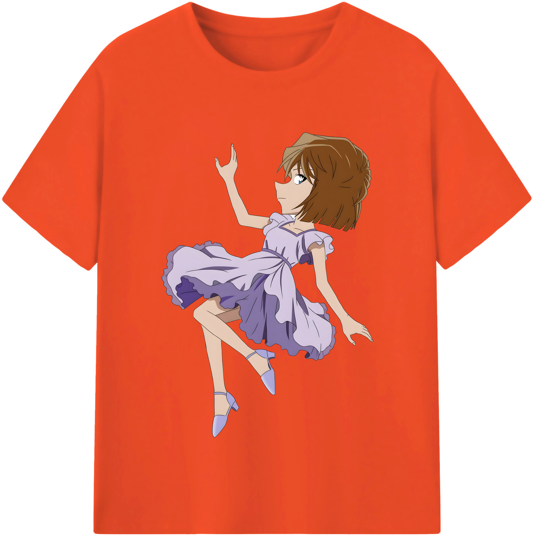 （画像用） 名探偵コナン 灰原 哀 はいばら あい Detective Conan Anita Hailey、Vi Graythorn Haibara Ai 綿100％半袖Tシャツ（フロントプリント）