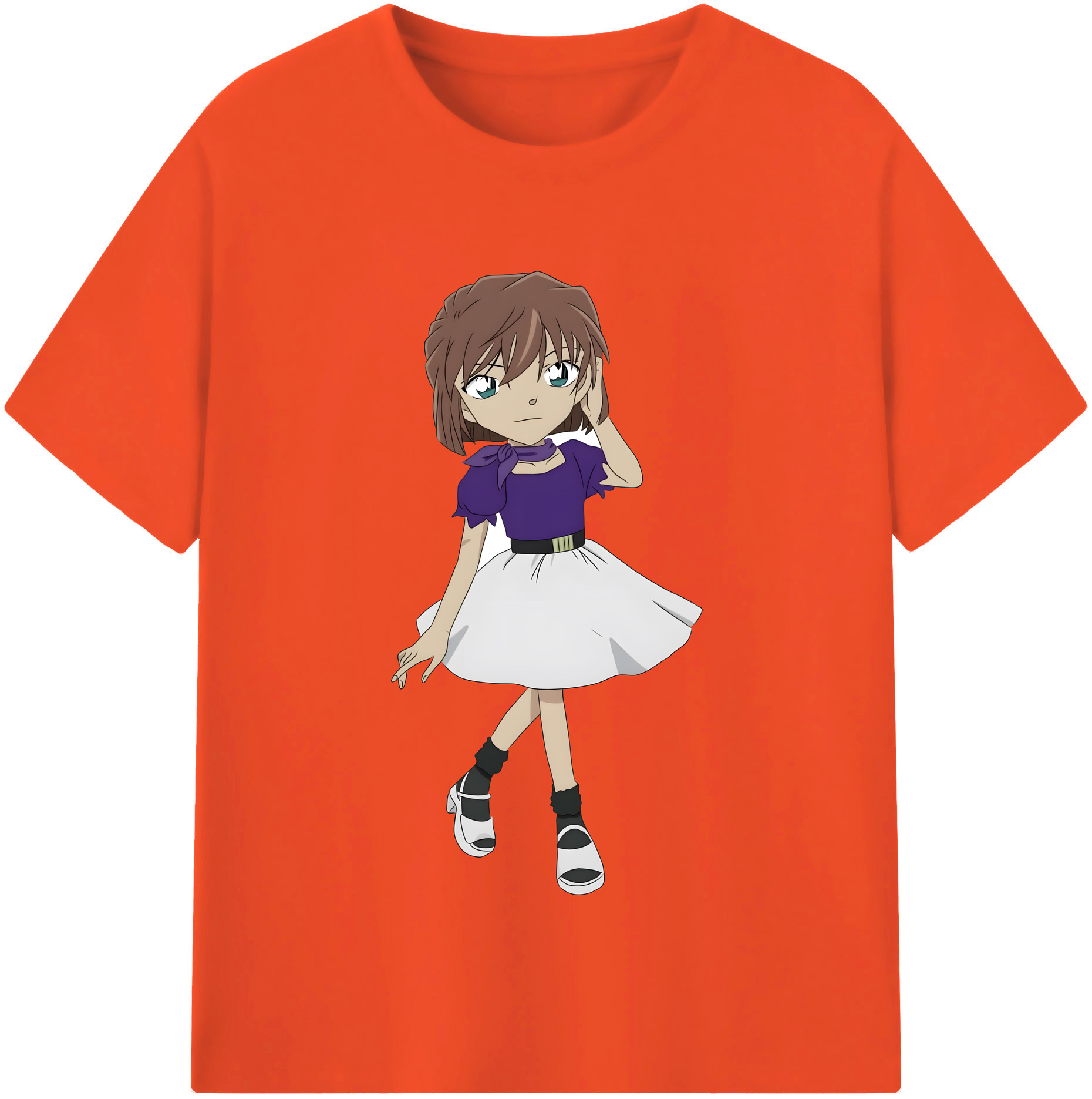 （画像用） 名探偵コナン 灰原 哀 はいばら あい Detective Conan Anita Hailey、Vi Graythorn Haibara Ai 綿100％半袖Tシャツ（フロントプリント）