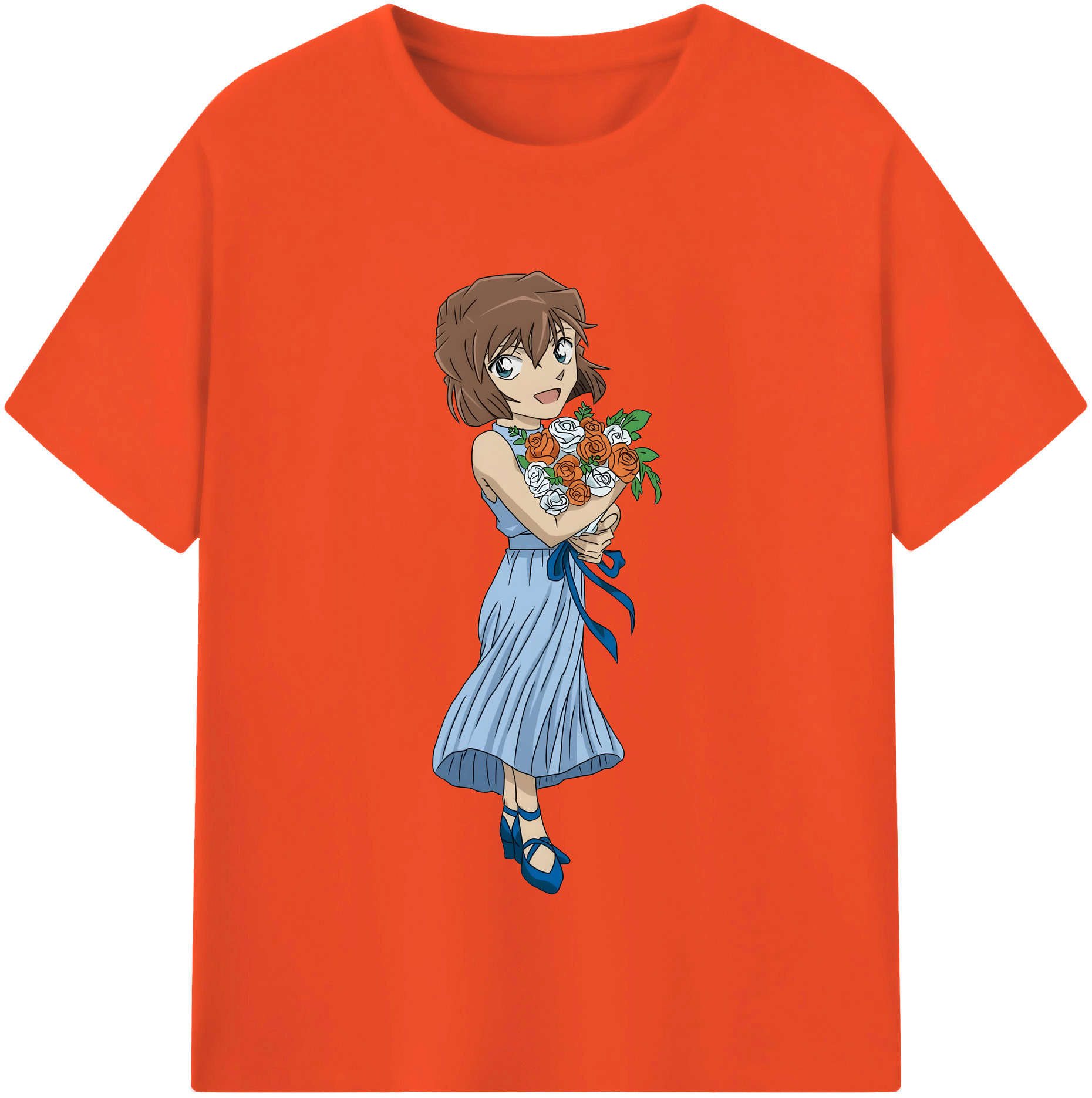 （画像用） 名探偵コナン 灰原 哀 はいばら あい Detective Conan Anita Hailey、Vi Graythorn Haibara Ai 綿100％半袖Tシャツ（フロントプリント）
