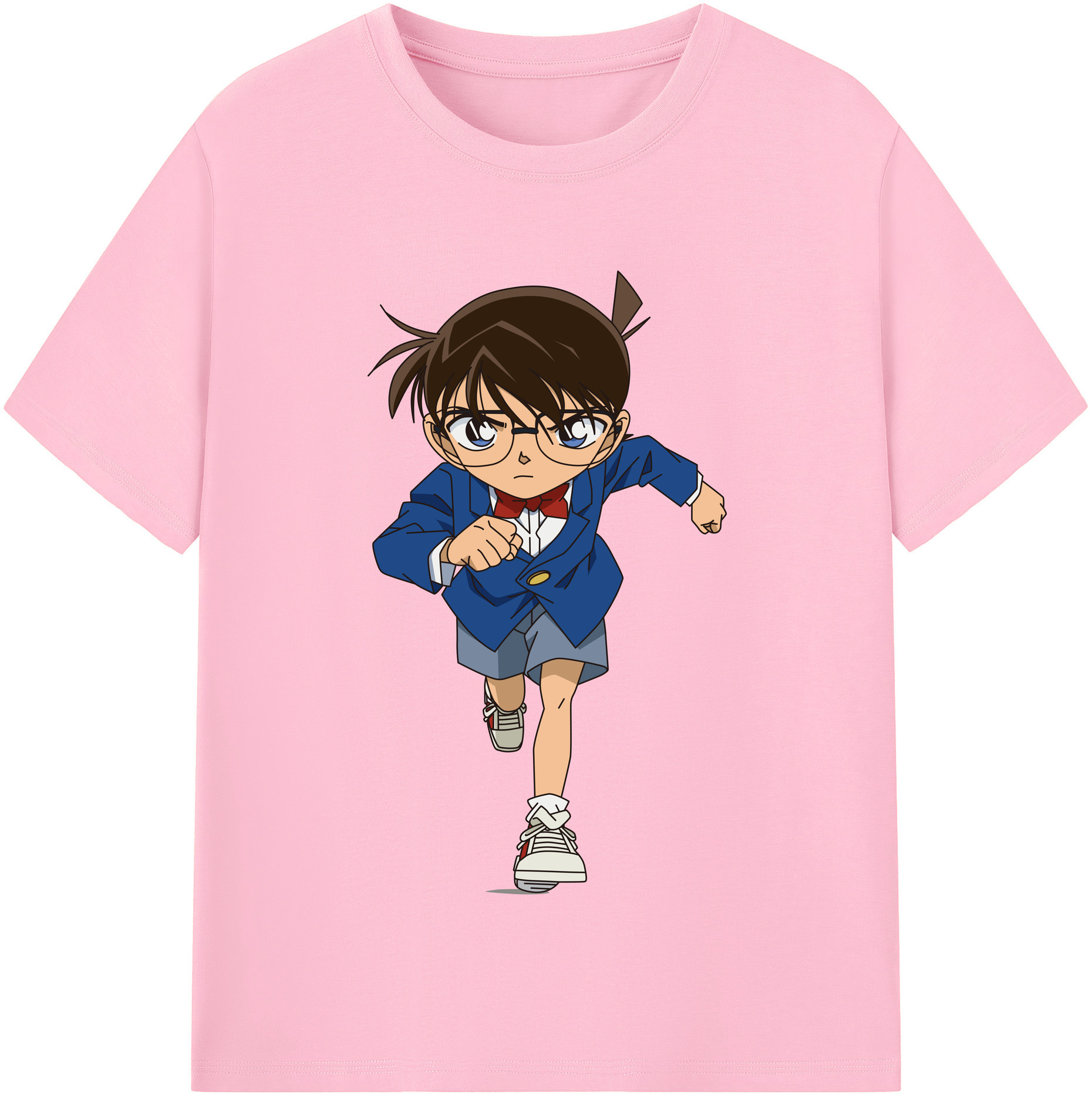 （画像用） 名探偵コナン 江戸川 コナン Detective Conan Conan Edogawa 綿100％半袖Tシャツ（フロントプリント）
