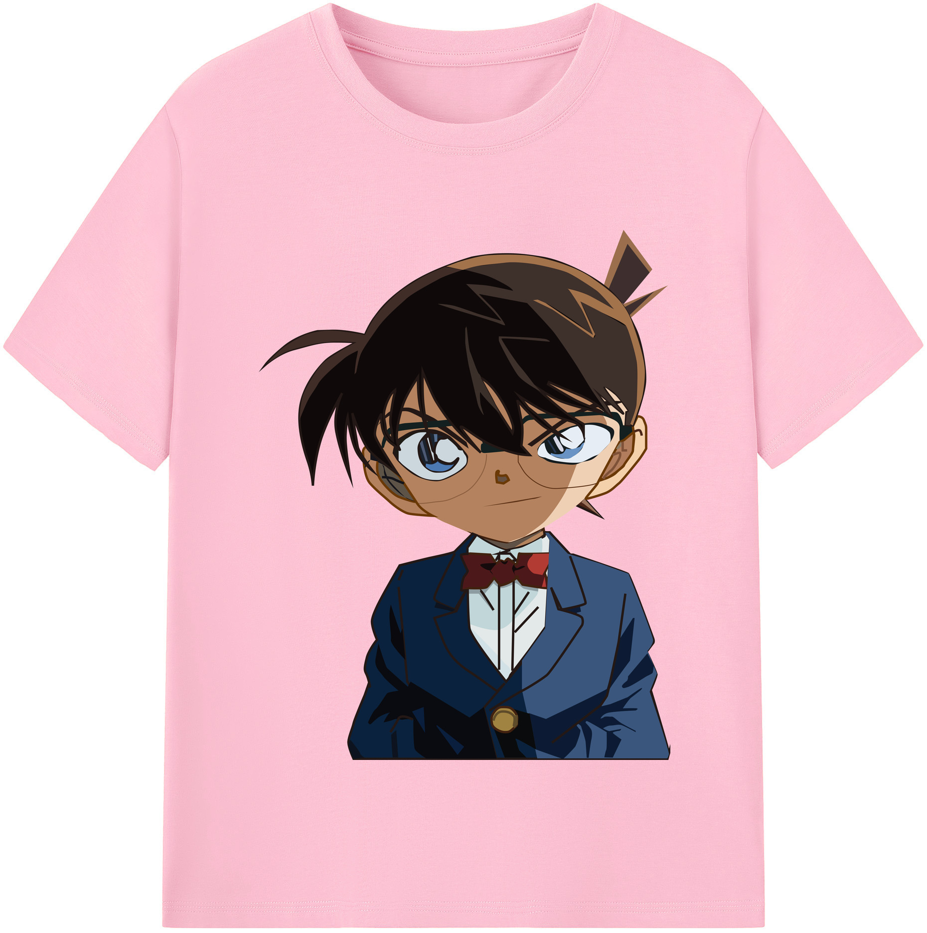 （画像用） 名探偵コナン 江戸川 コナン Detective Conan Conan Edogawa 綿100％半袖Tシャツ（フロントプリント）