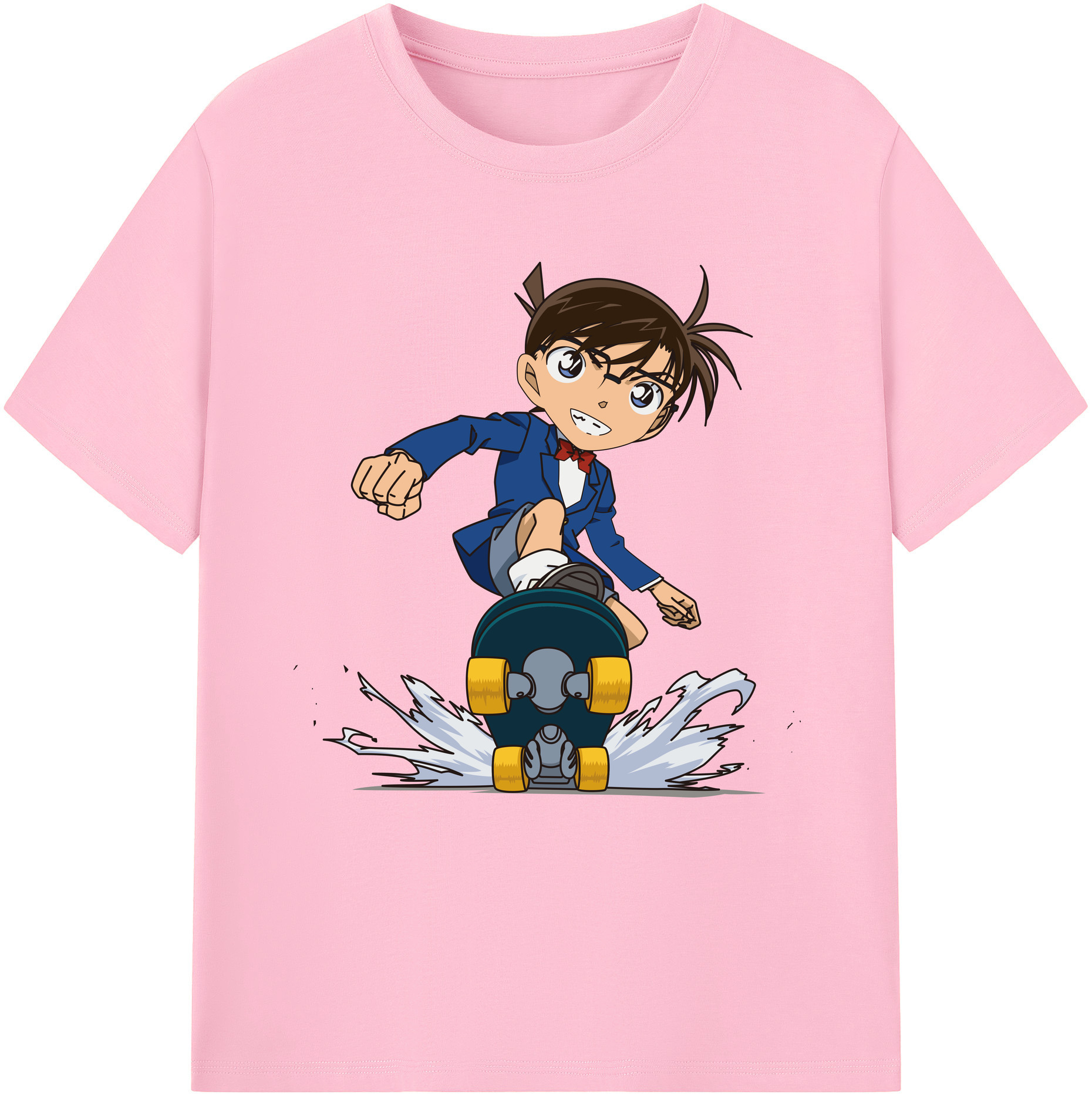 （画像用） 名探偵コナン 江戸川 コナン Detective Conan Conan Edogawa 綿100％半袖Tシャツ（フロントプリント）
