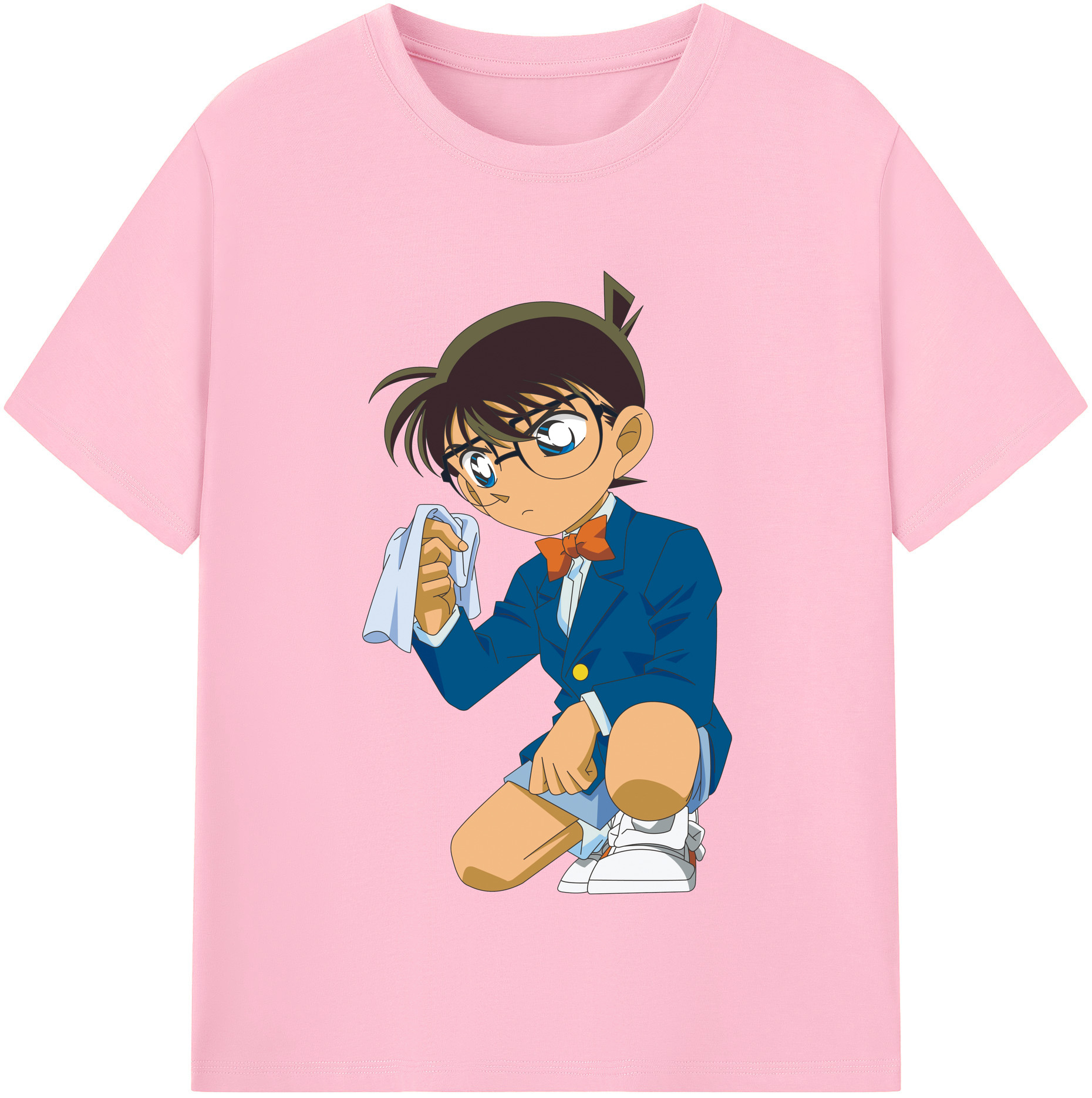 （画像用） 名探偵コナン 江戸川 コナン Detective Conan Conan Edogawa 綿100％半袖Tシャツ（フロントプリント）
