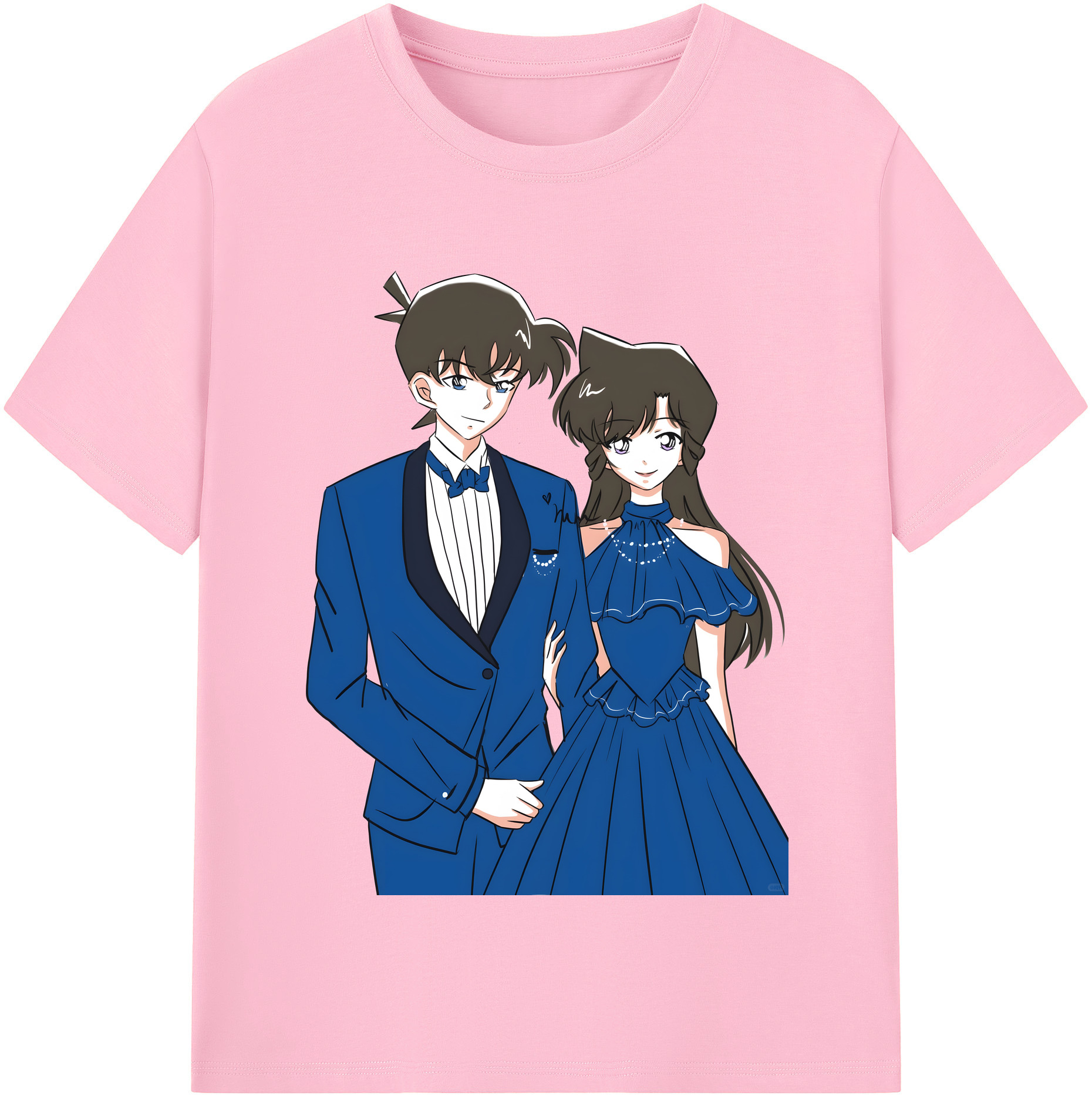 （画像用） 名探偵コナン 江戸川 コナン Detective Conan Conan Edogawa 綿100％半袖Tシャツ（フロントプリント）