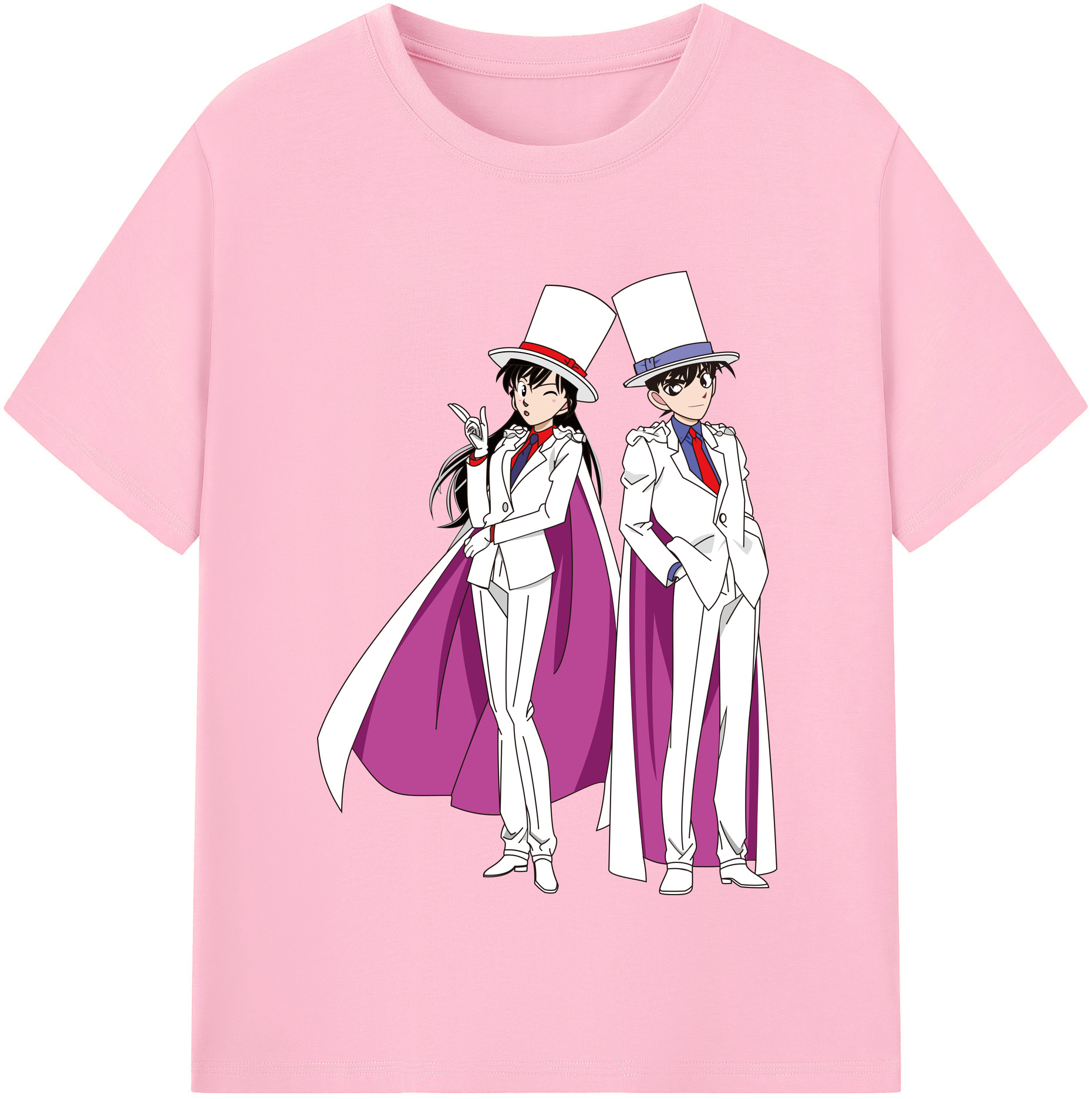（画像用） 名探偵コナン くろば かいと Detective Conan Kuroba Kaito 綿100％半袖Tシャツ（フロントプリント）