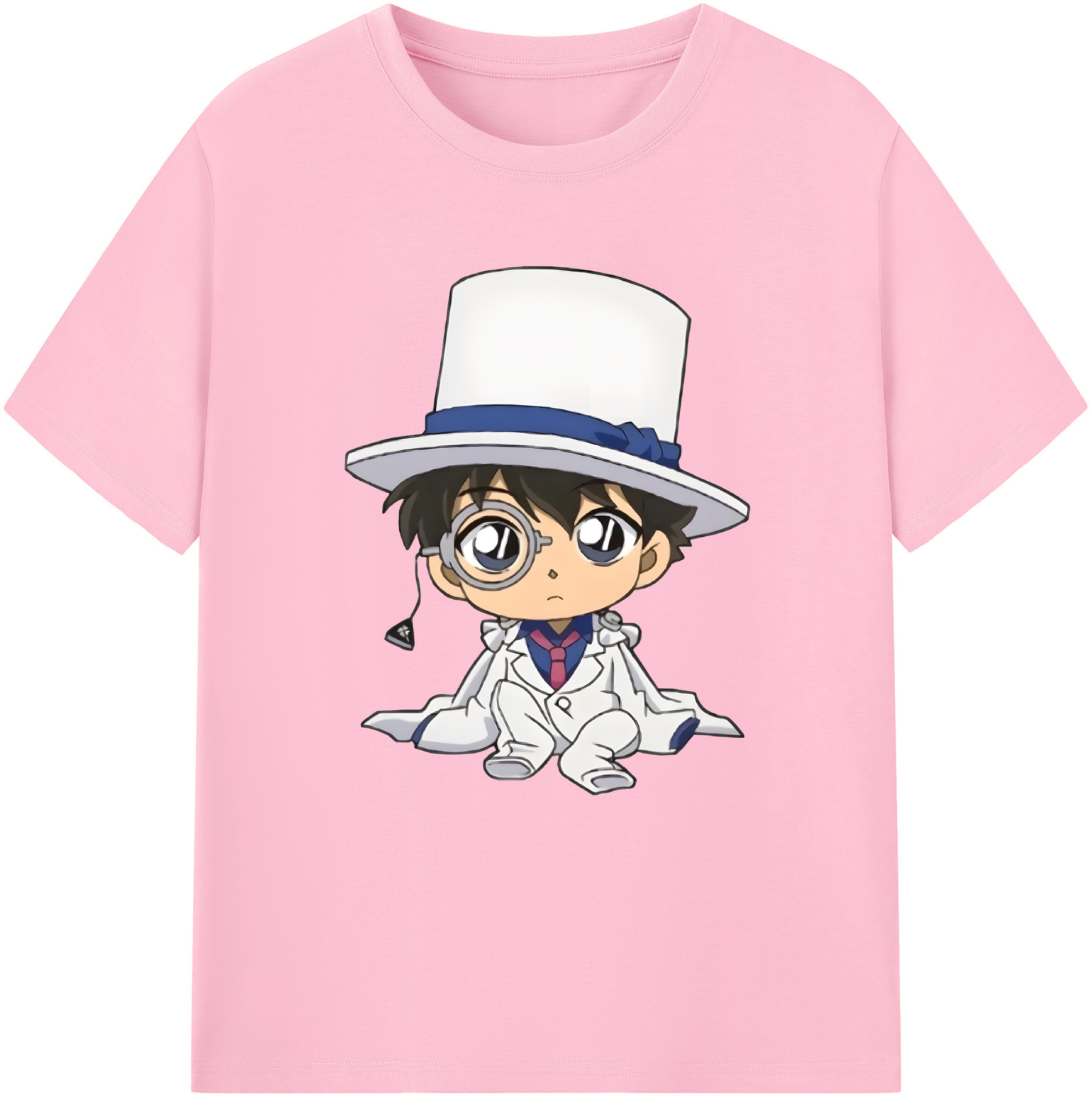 （画像用） 名探偵コナン くろば かいと Detective Conan Kuroba Kaito 綿100％半袖Tシャツ（フロントプリント）
