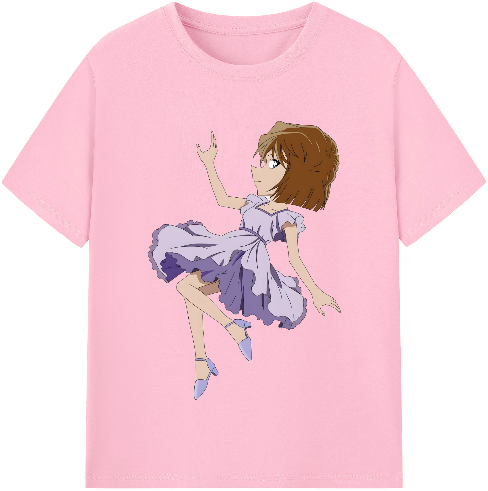 （画像用） 名探偵コナン 灰原 哀 はいばら あい Detective Conan Anita Hailey、Vi Graythorn Haibara Ai 綿100％半袖Tシャツ（フロントプリント）