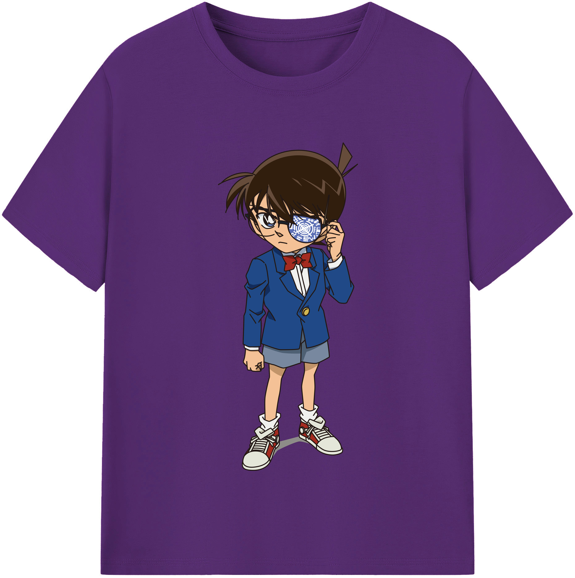 （画像用） 名探偵コナン 江戸川 コナン Detective Conan Conan Edogawa 綿100％半袖Tシャツ（フロントプリント）