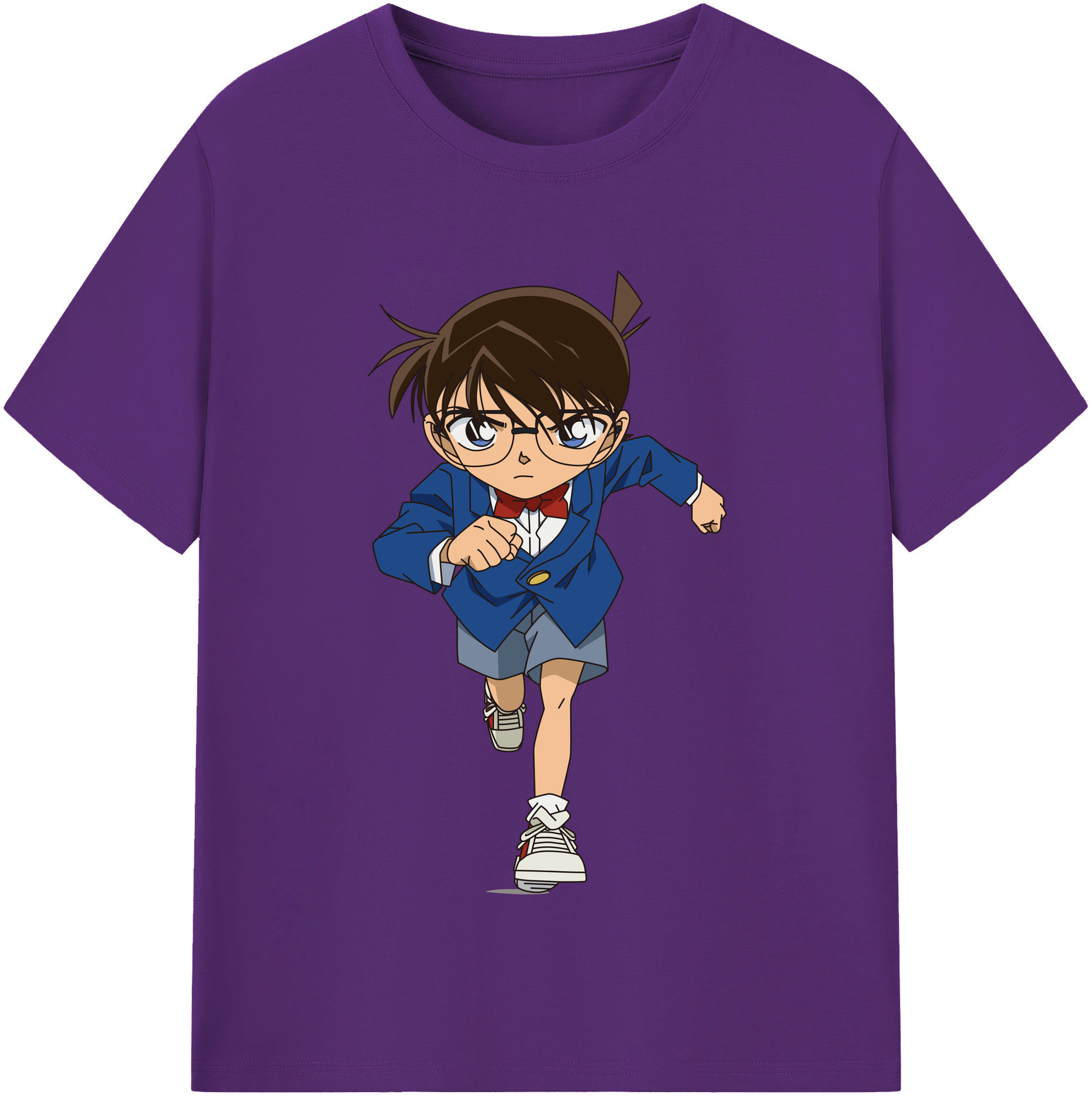 （画像用） 名探偵コナン 江戸川 コナン Detective Conan Conan Edogawa 綿100％半袖Tシャツ（フロントプリント）
