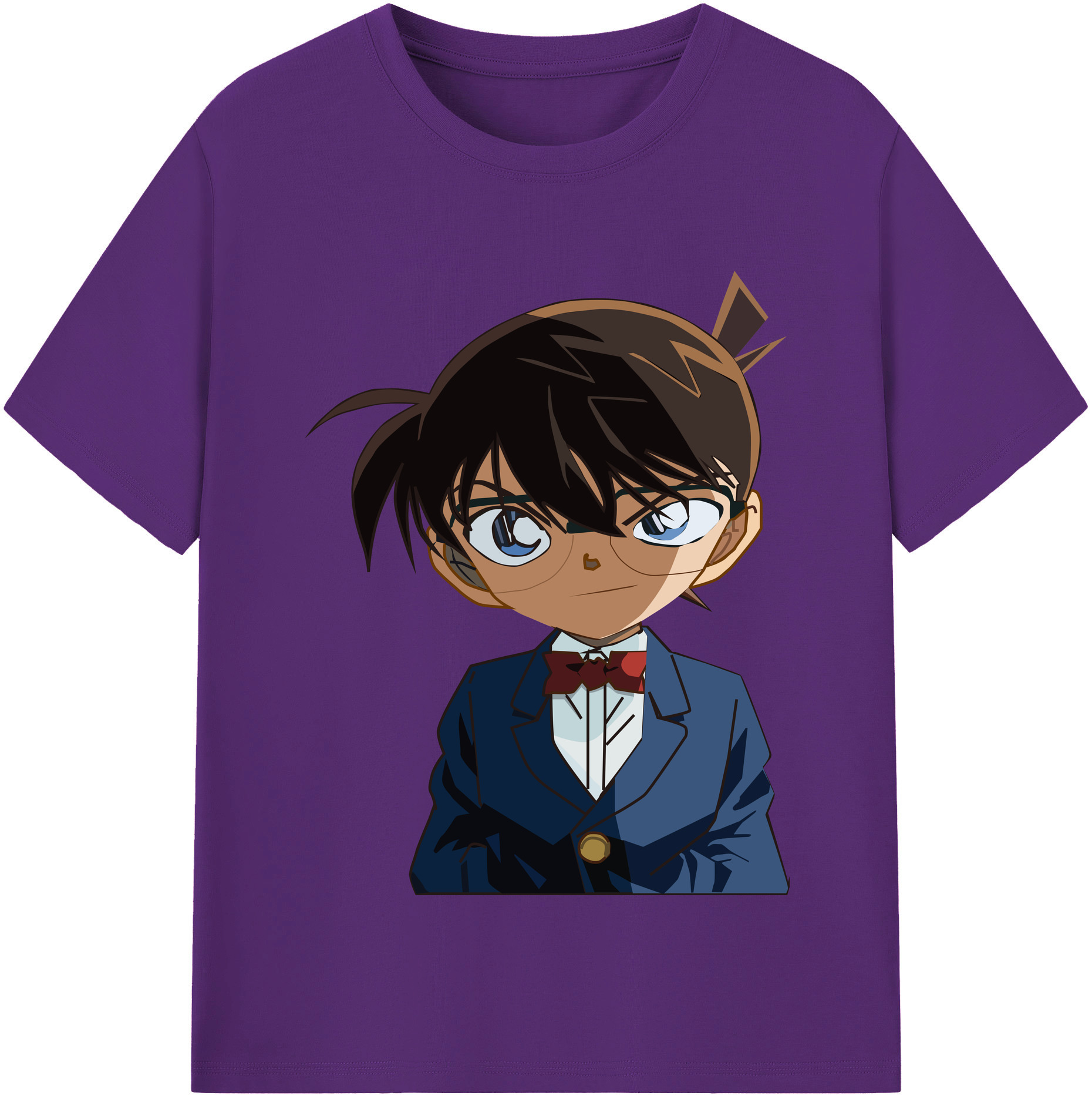（画像用） 名探偵コナン 江戸川 コナン Detective Conan Conan Edogawa 綿100％半袖Tシャツ（フロントプリント）