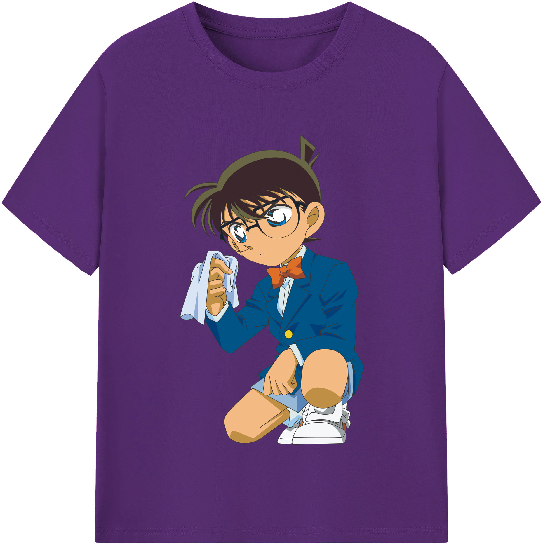 （画像用） 名探偵コナン 江戸川 コナン Detective Conan Conan Edogawa 綿100％半袖Tシャツ（フロントプリント）