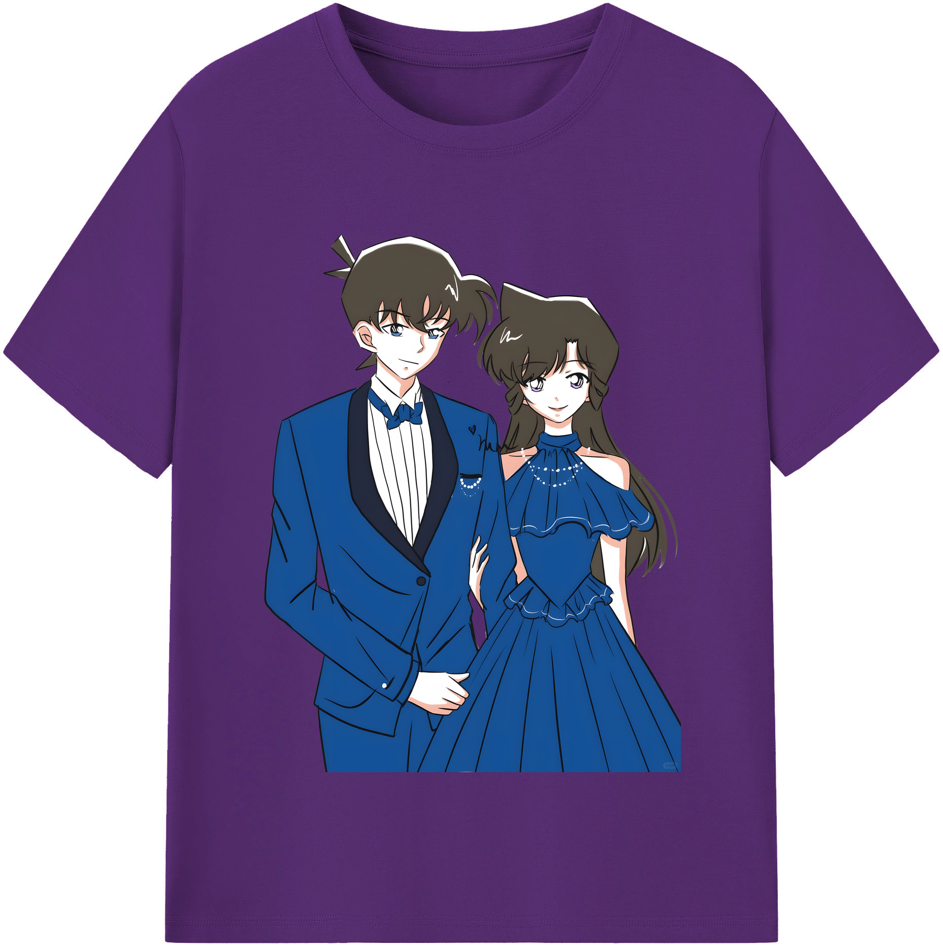 （画像用） 名探偵コナン 江戸川 コナン Detective Conan Conan Edogawa 綿100％半袖Tシャツ（フロントプリント）