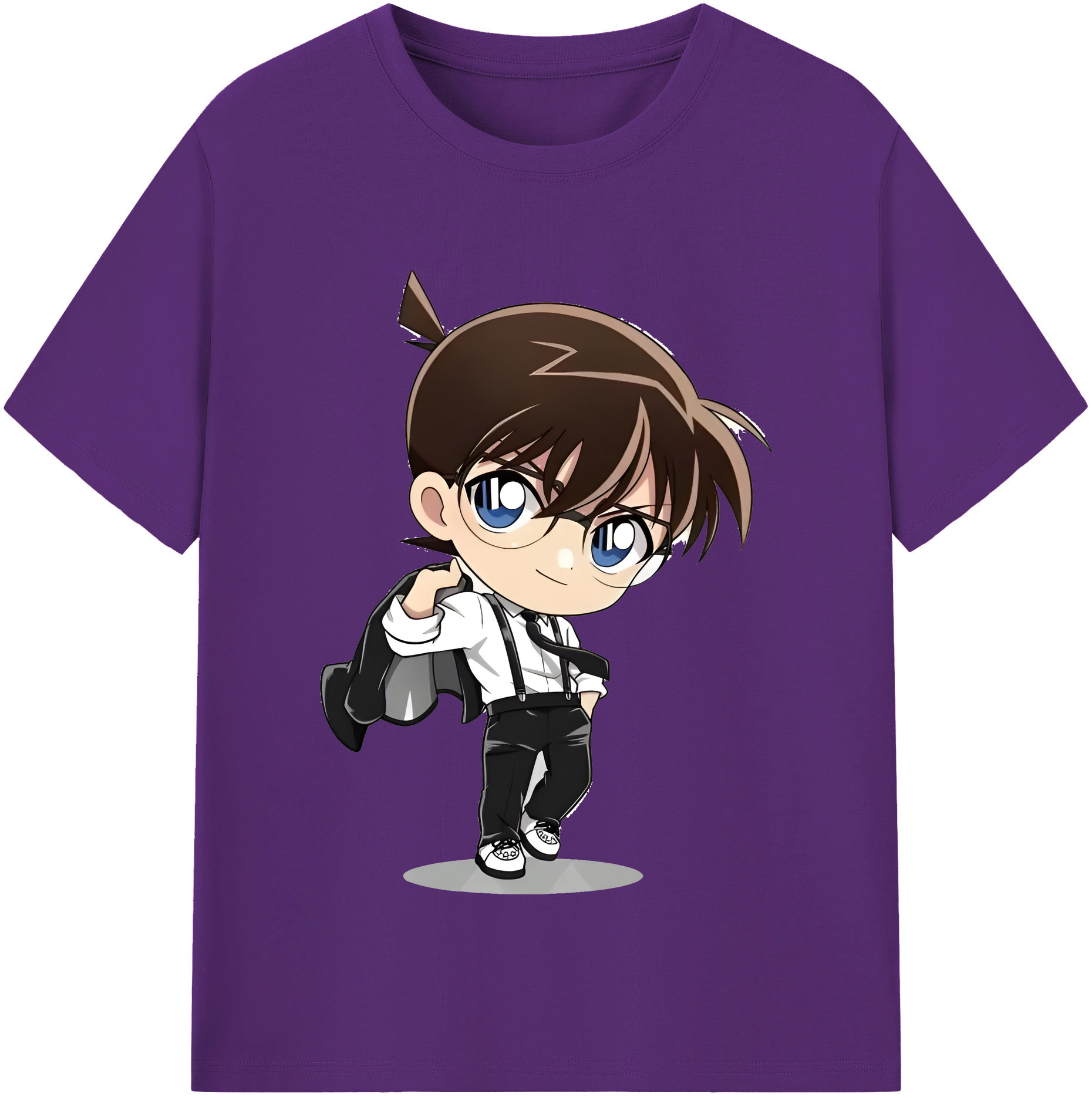 （画像用） 名探偵コナン 江戸川 コナン Detective Conan Conan Edogawa 綿100％半袖Tシャツ（フロントプリント）