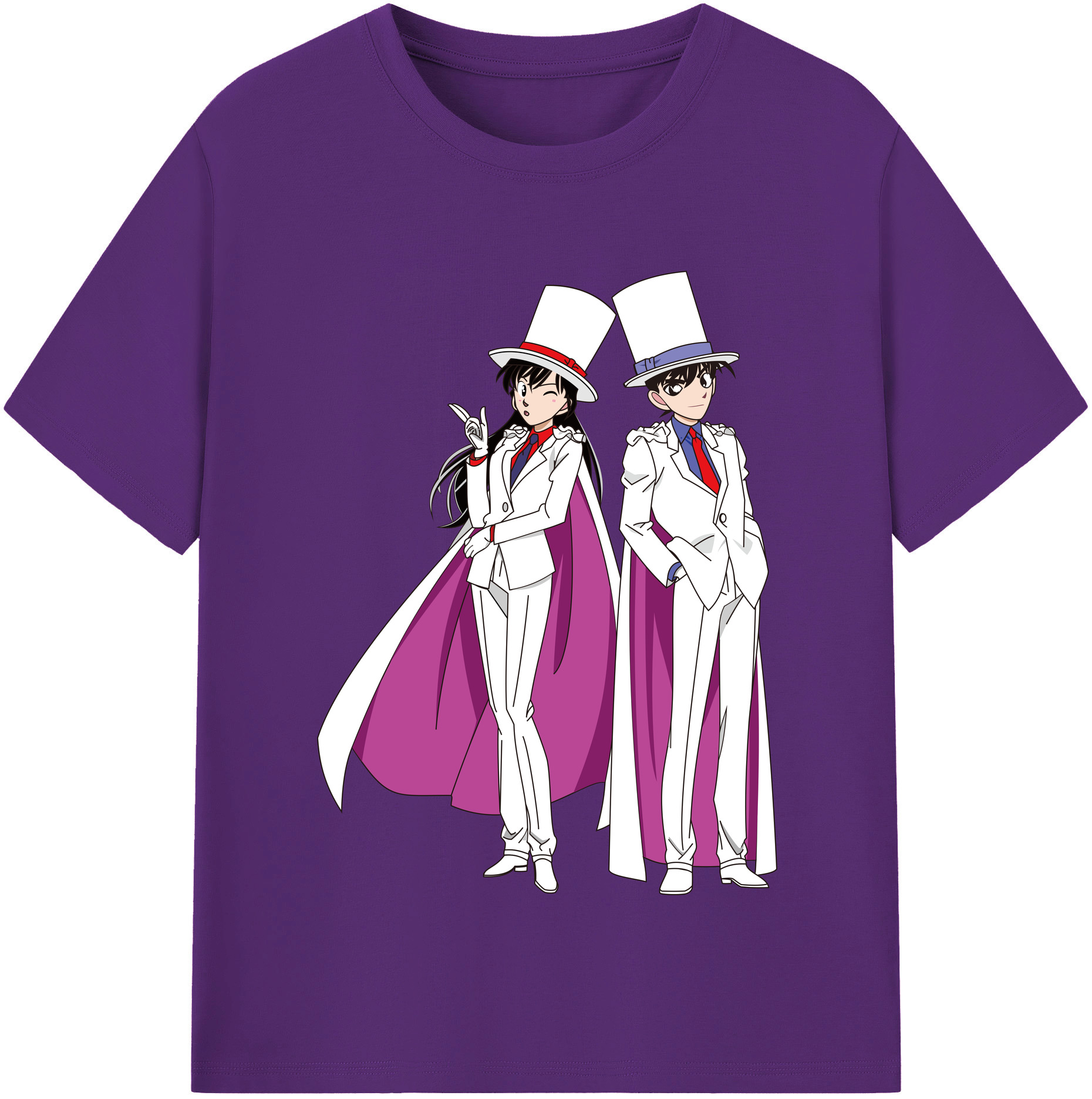 （画像用） 名探偵コナン くろば かいと Detective Conan Kuroba Kaito 綿100％半袖Tシャツ（フロントプリント）