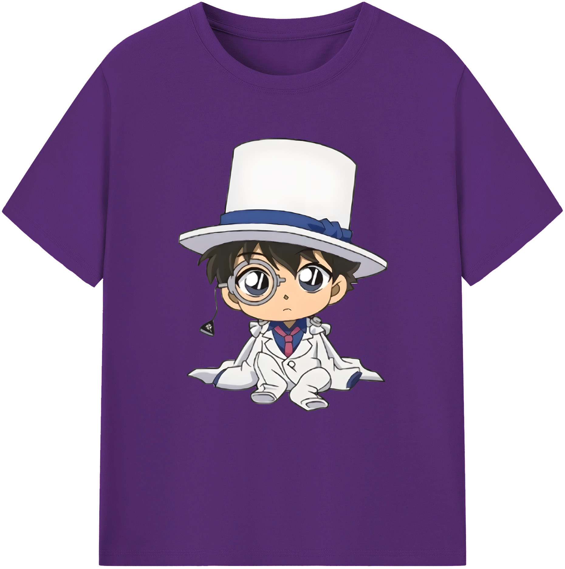（画像用） 名探偵コナン くろば かいと Detective Conan Kuroba Kaito 綿100％半袖Tシャツ（フロントプリント）