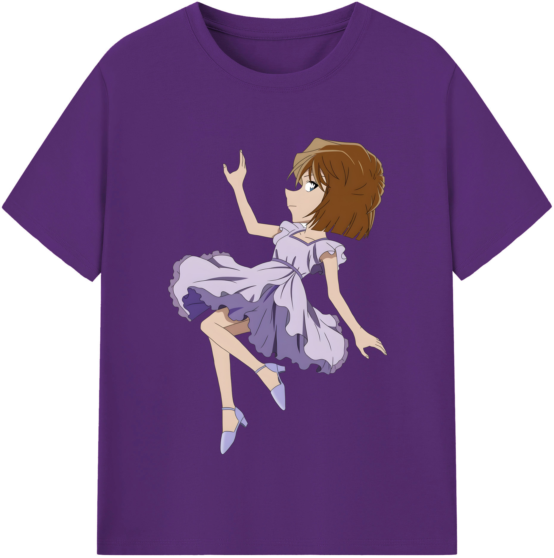 （画像用） 名探偵コナン 灰原 哀 はいばら あい Detective Conan Anita Hailey、Vi Graythorn Haibara Ai 綿100％半袖Tシャツ（フロントプリント）