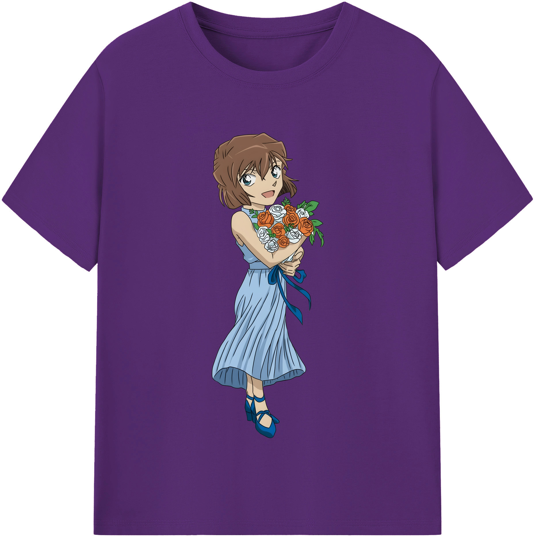 （画像用） 名探偵コナン 灰原 哀 はいばら あい Detective Conan Anita Hailey、Vi Graythorn Haibara Ai 綿100％半袖Tシャツ（フロントプリント）
