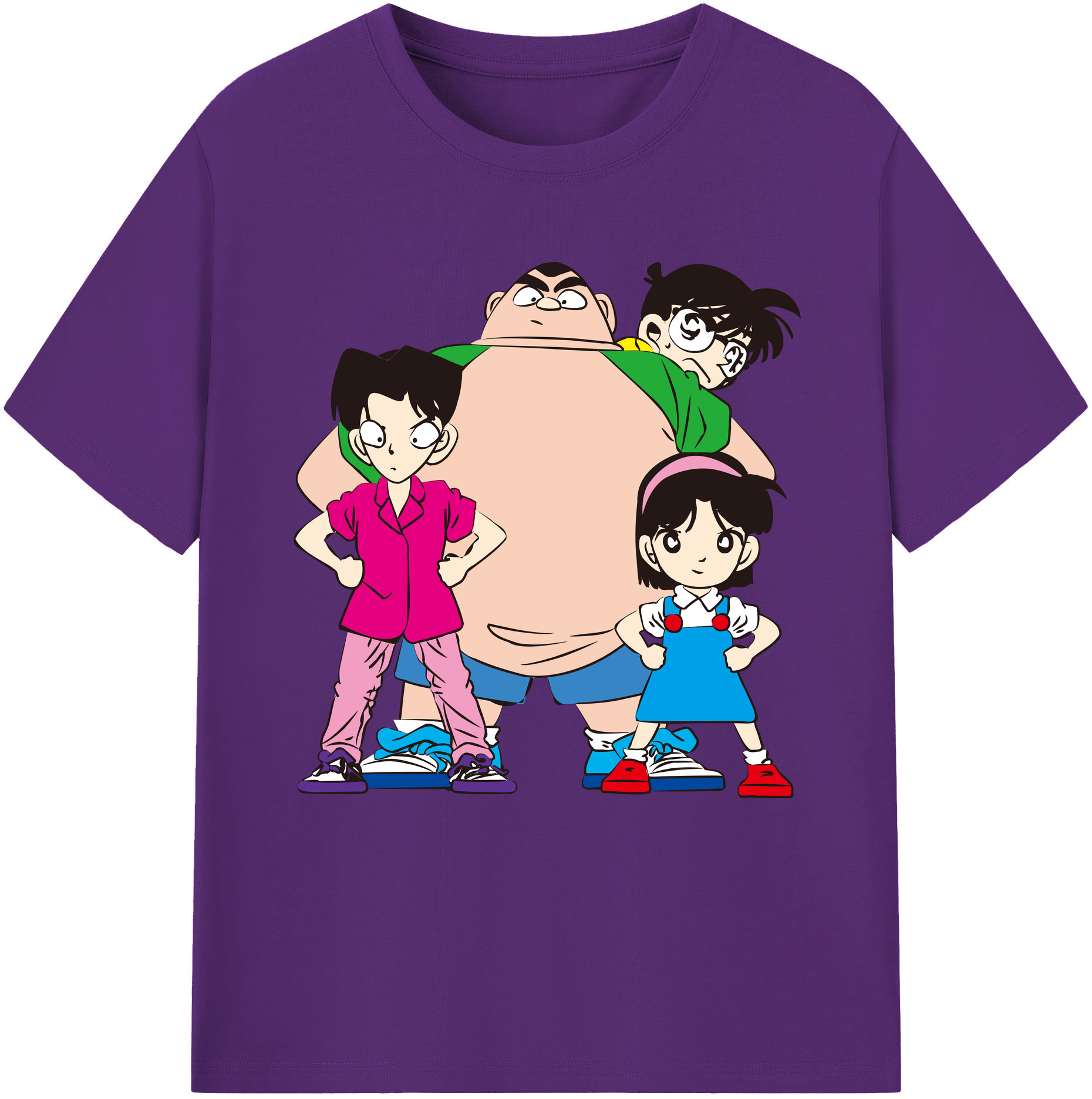 （画像用） 名探偵コナン Detective Conan 綿100％半袖Tシャツ（フロントプリント）