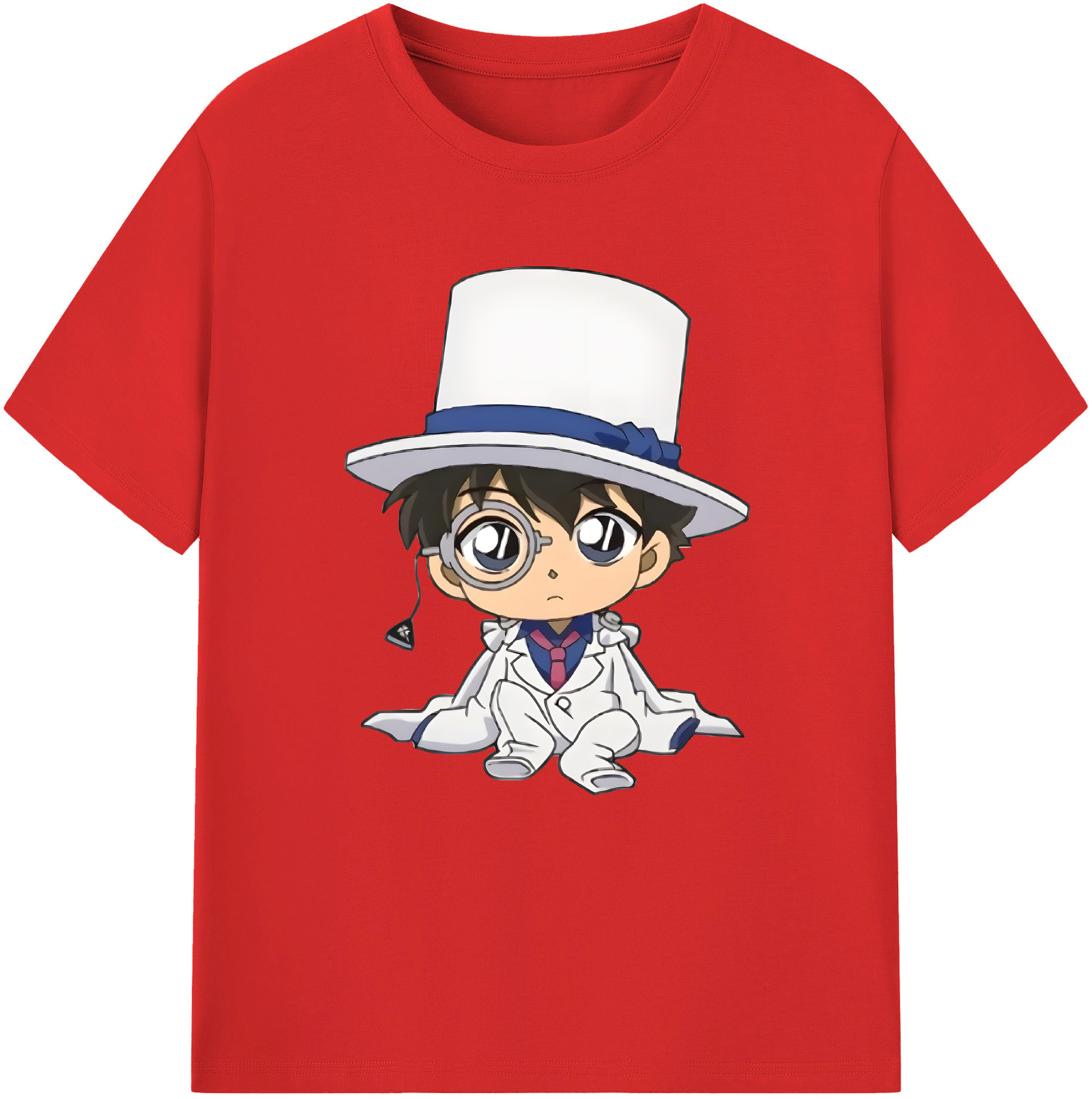 （画像用） 名探偵コナン くろば かいと Detective Conan Kuroba Kaito 綿100％半袖Tシャツ（フロントプリント）