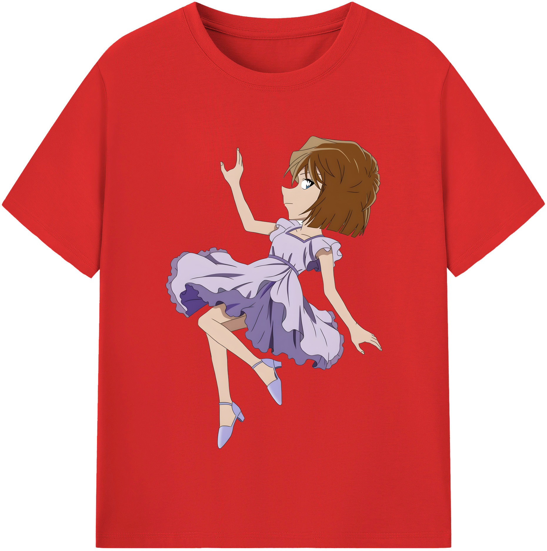 （画像用） 名探偵コナン 灰原 哀 はいばら あい Detective Conan Anita Hailey、Vi Graythorn Haibara Ai 綿100％半袖Tシャツ（フロントプリント）