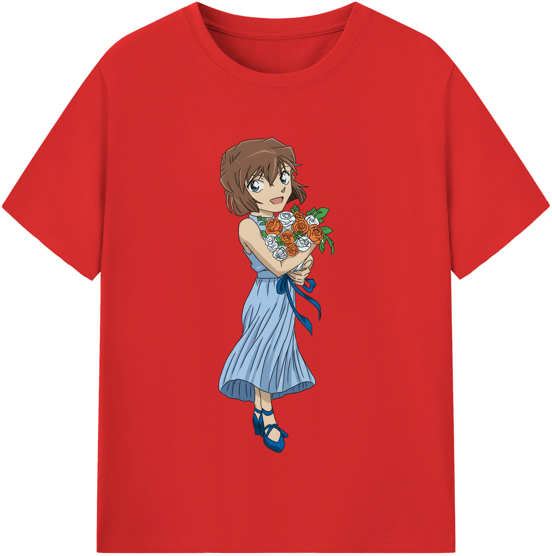 （画像用） 名探偵コナン 灰原 哀 はいばら あい Detective Conan Anita Hailey、Vi Graythorn Haibara Ai 綿100％半袖Tシャツ（フロントプリント）
