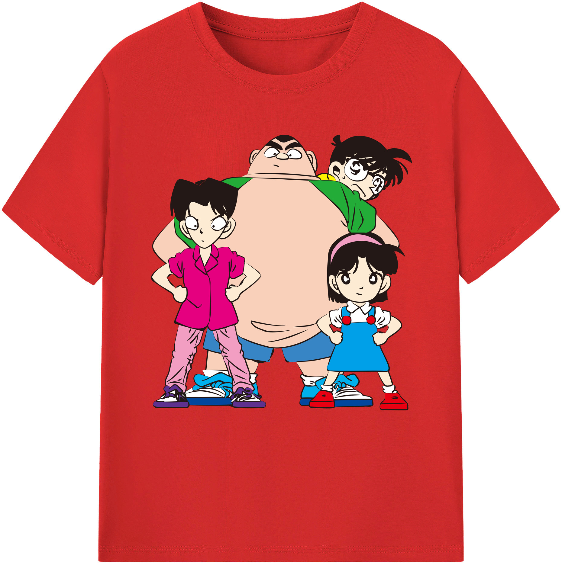 （画像用） 名探偵コナン Detective Conan 綿100％半袖Tシャツ（フロントプリント）