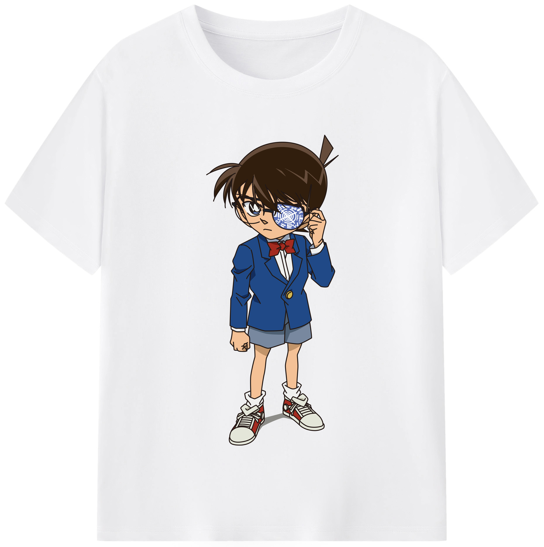 （画像用） 名探偵コナン 江戸川 コナン Detective Conan Conan Edogawa 綿100％半袖Tシャツ（フロントプリント）