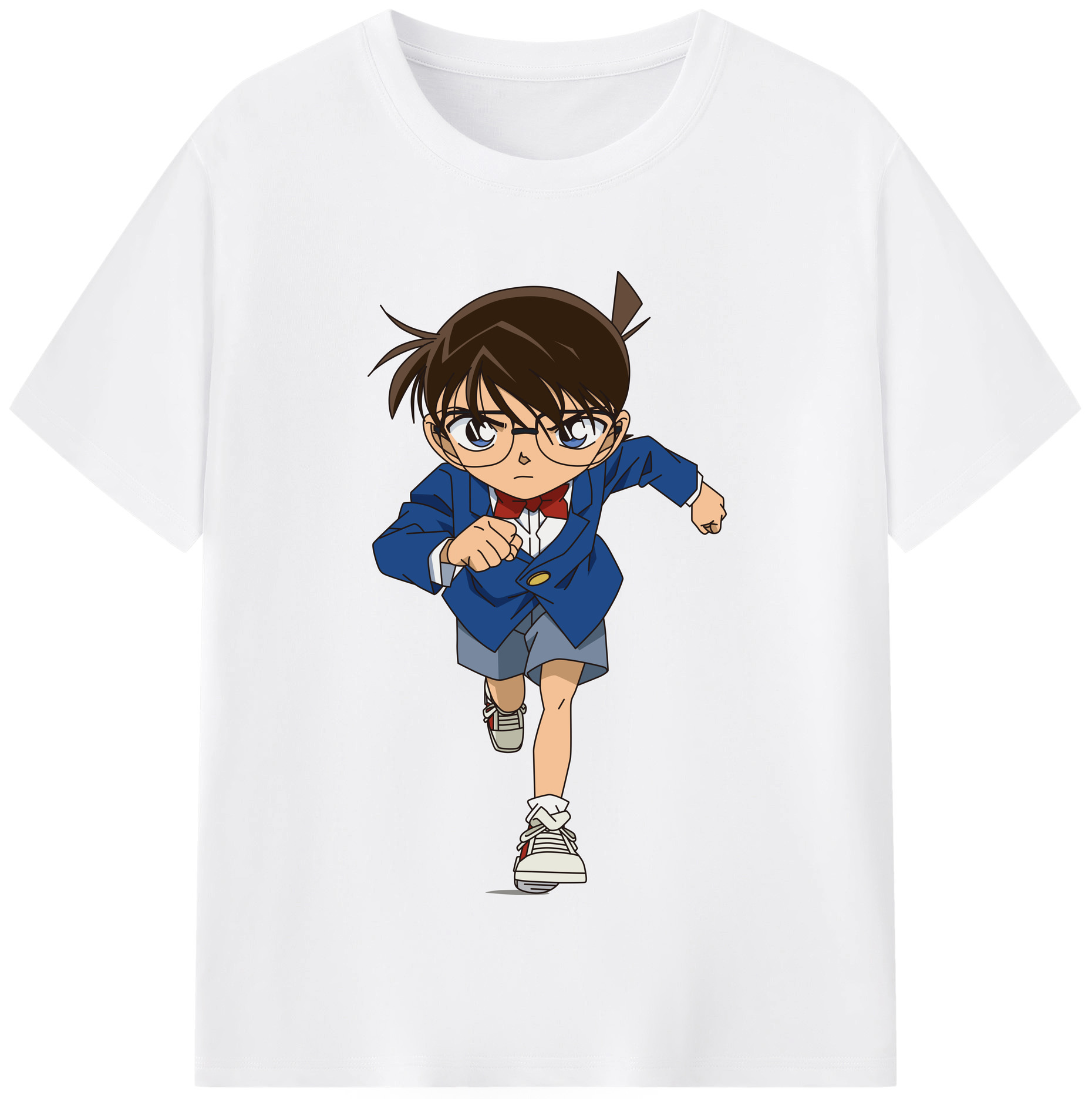 （画像用） 名探偵コナン 江戸川 コナン Detective Conan Conan Edogawa 綿100％半袖Tシャツ（フロントプリント）